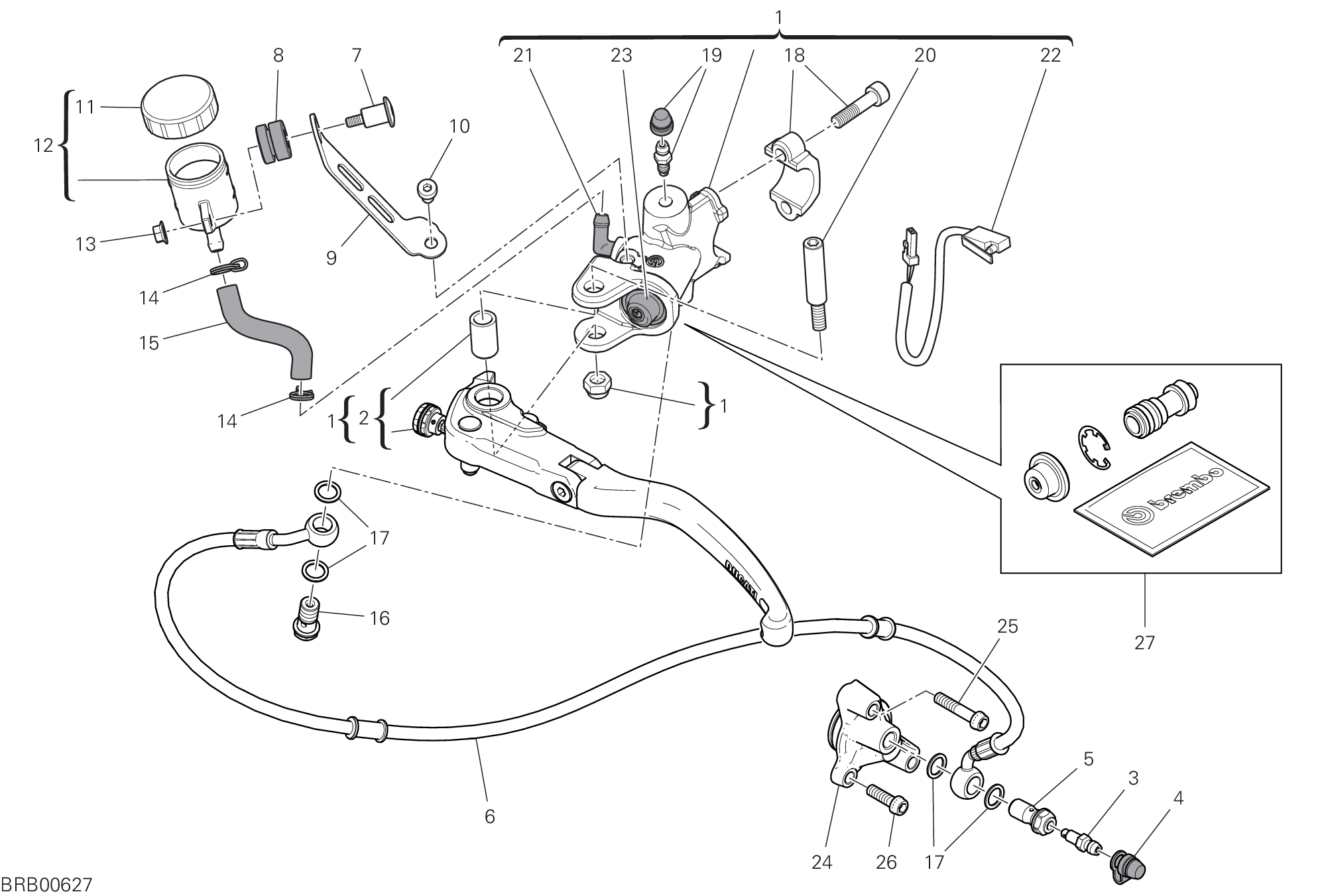 22B COMANDO FRIZIONE POUR SUPERBIKE PANIGALE V4 SPECIALE 2018