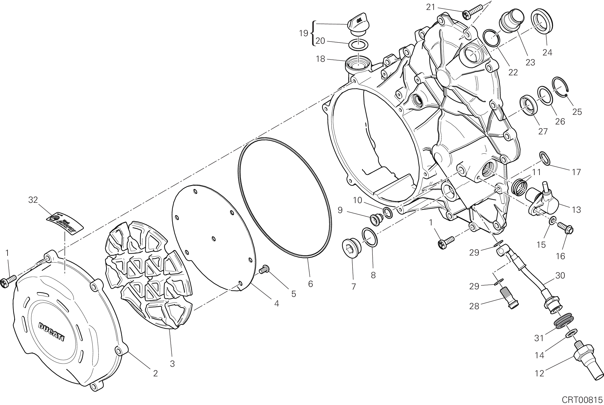 04A COUVERCLE EMBRAYAGE POUR SUPERBIKE PANIGALE V4 2020