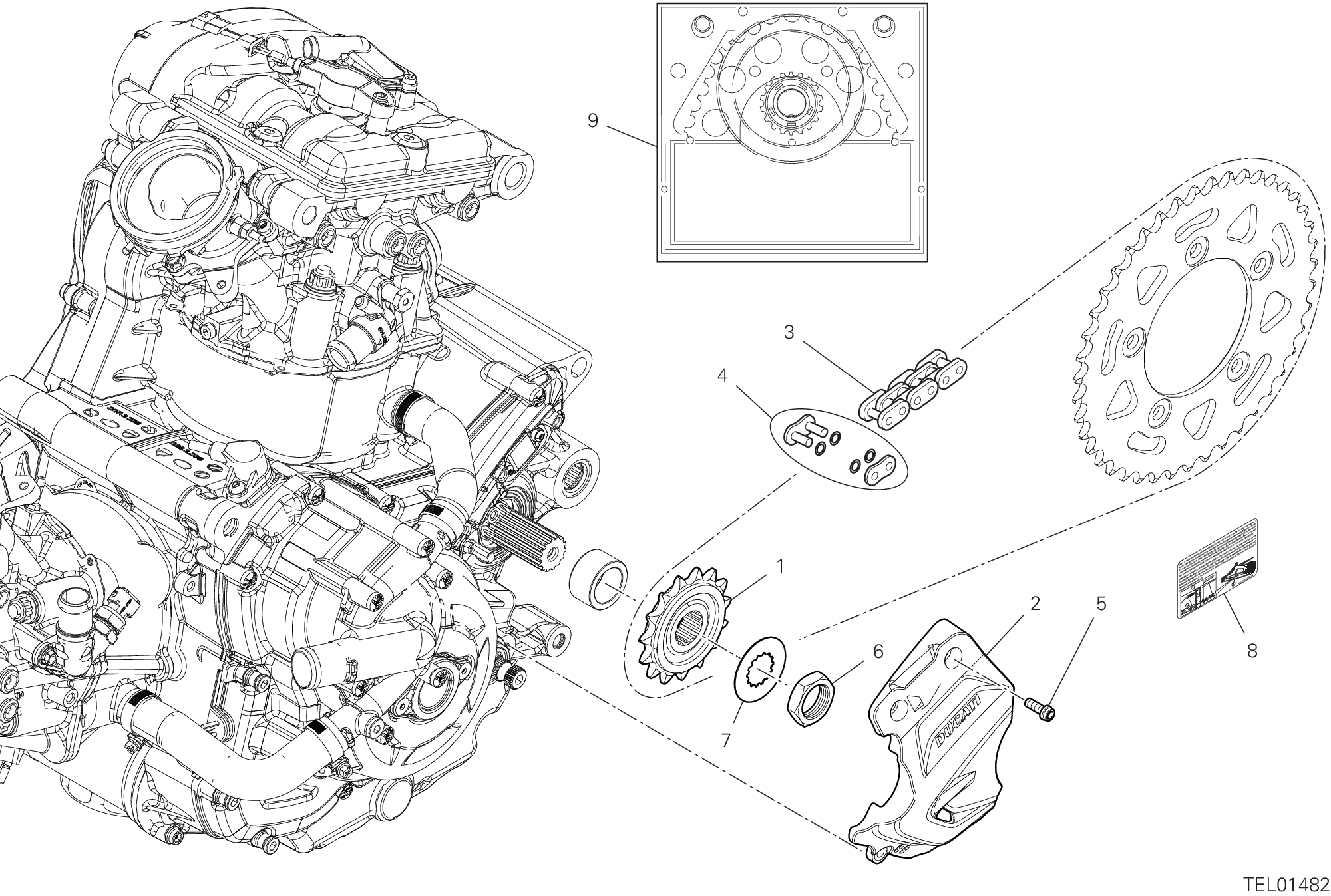 16A PIGNON CHAINE POUR MONSTER SP 2023