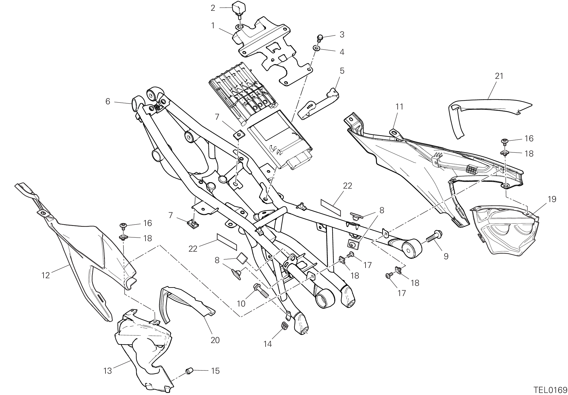 33B BRIDE ARRIERE POUR SUPERBIKE PANIGALE V2 TROY BAYLISS 2024