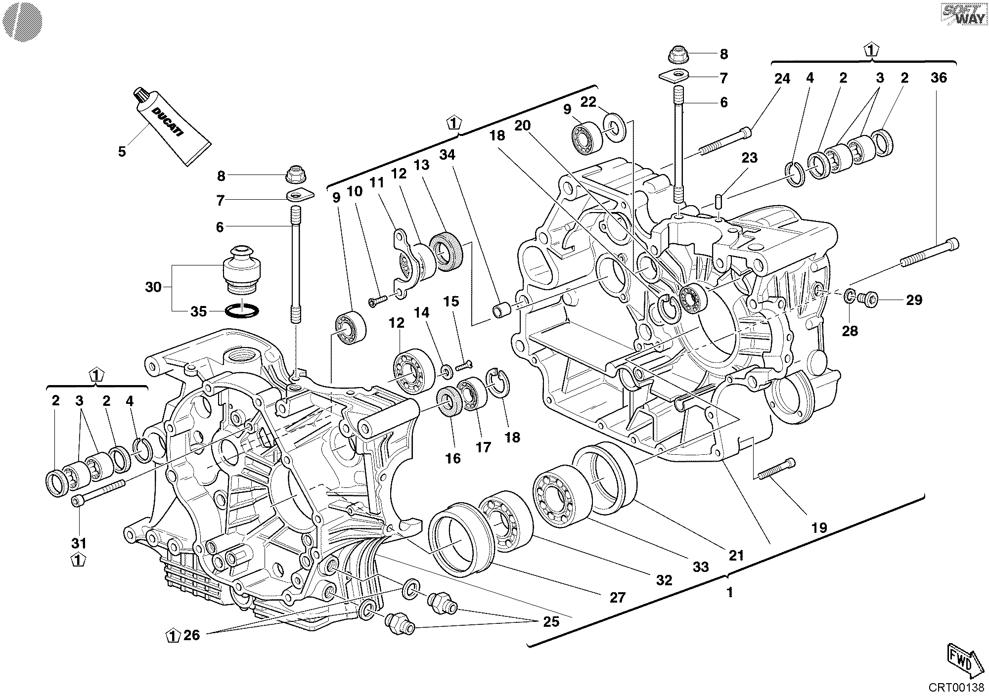 006 CARTER MOTEUR POUR MONSTER S4R 2003