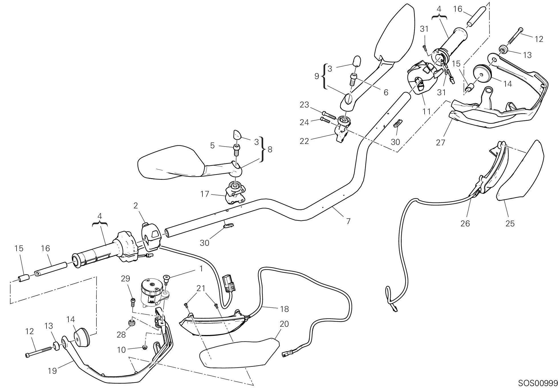 021 GUIDON POUR MULTISTRADA 950 S TOURING 2021
