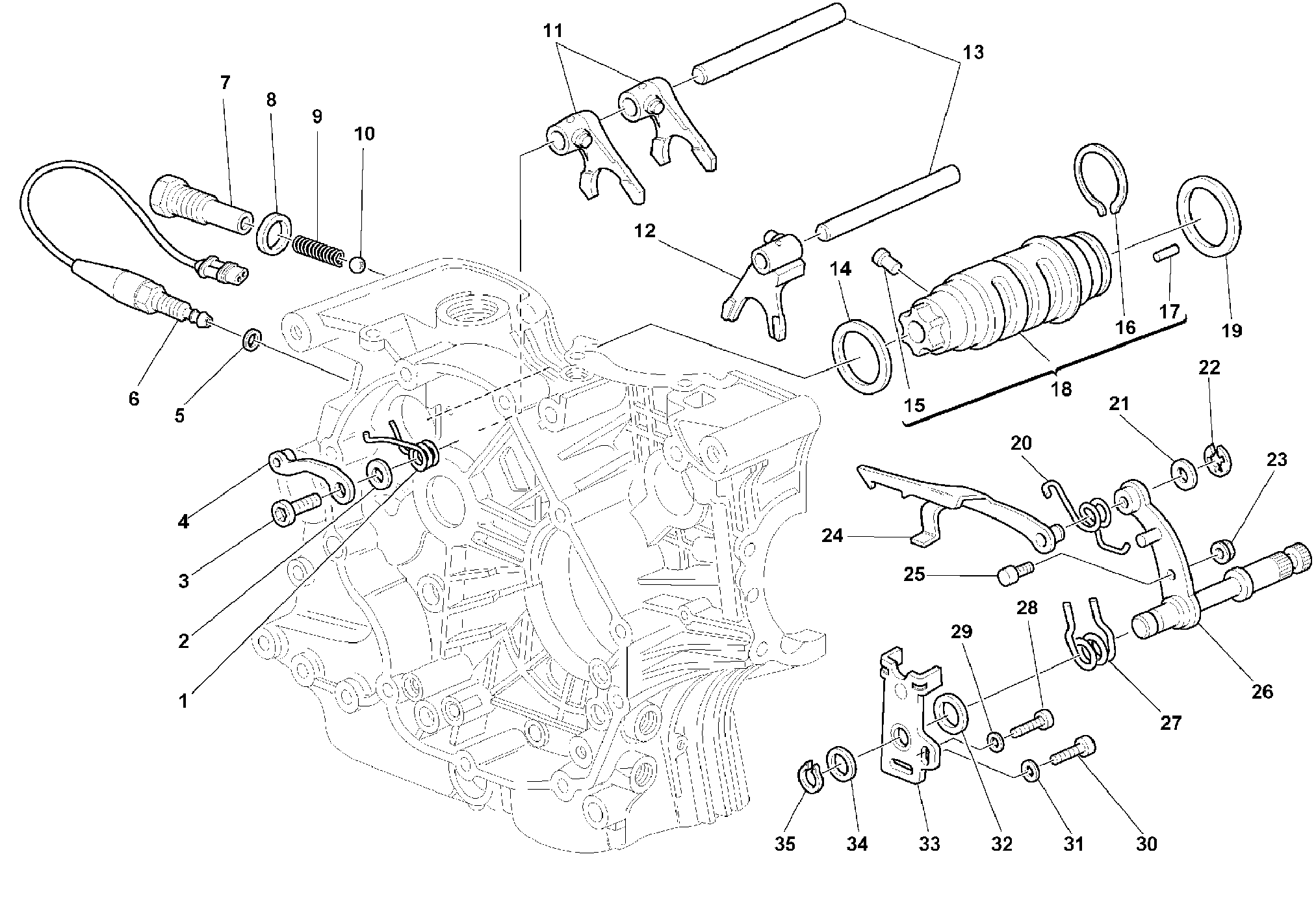 020 ARBRE SELECTEUR DE VITESSES POUR MONSTER 900 CITY 1999