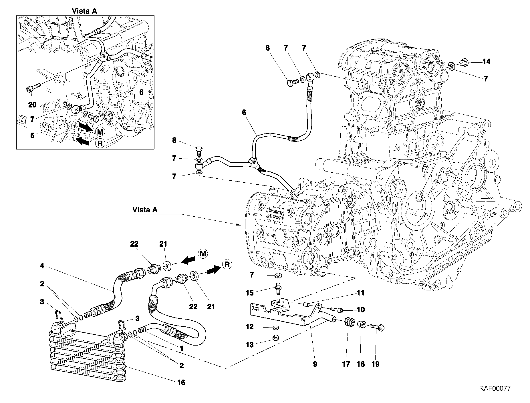 016 RADIATEUR A HUILE POUR SUPERBIKE 996 R 2001