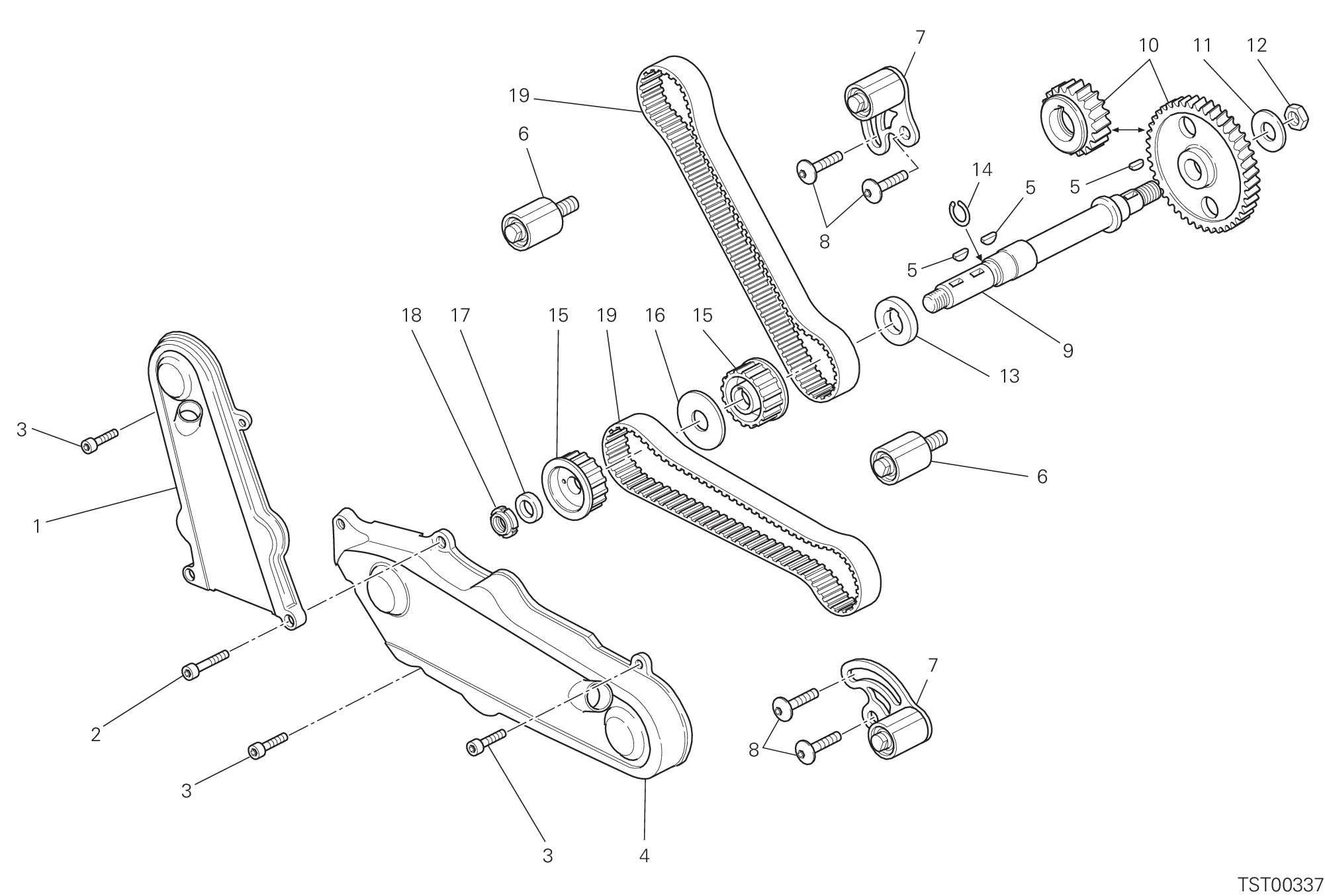 008 COURROIE DISTRIBUTION POUR MONSTER S2R 1000 2008