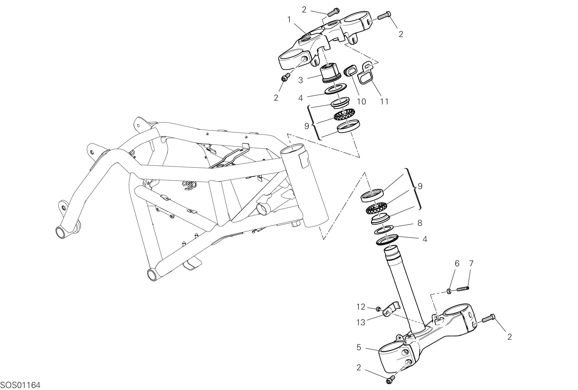 18A ENSEMBLE DIRECTION POUR SCRAMBLER 1100 DARK PRO 2021