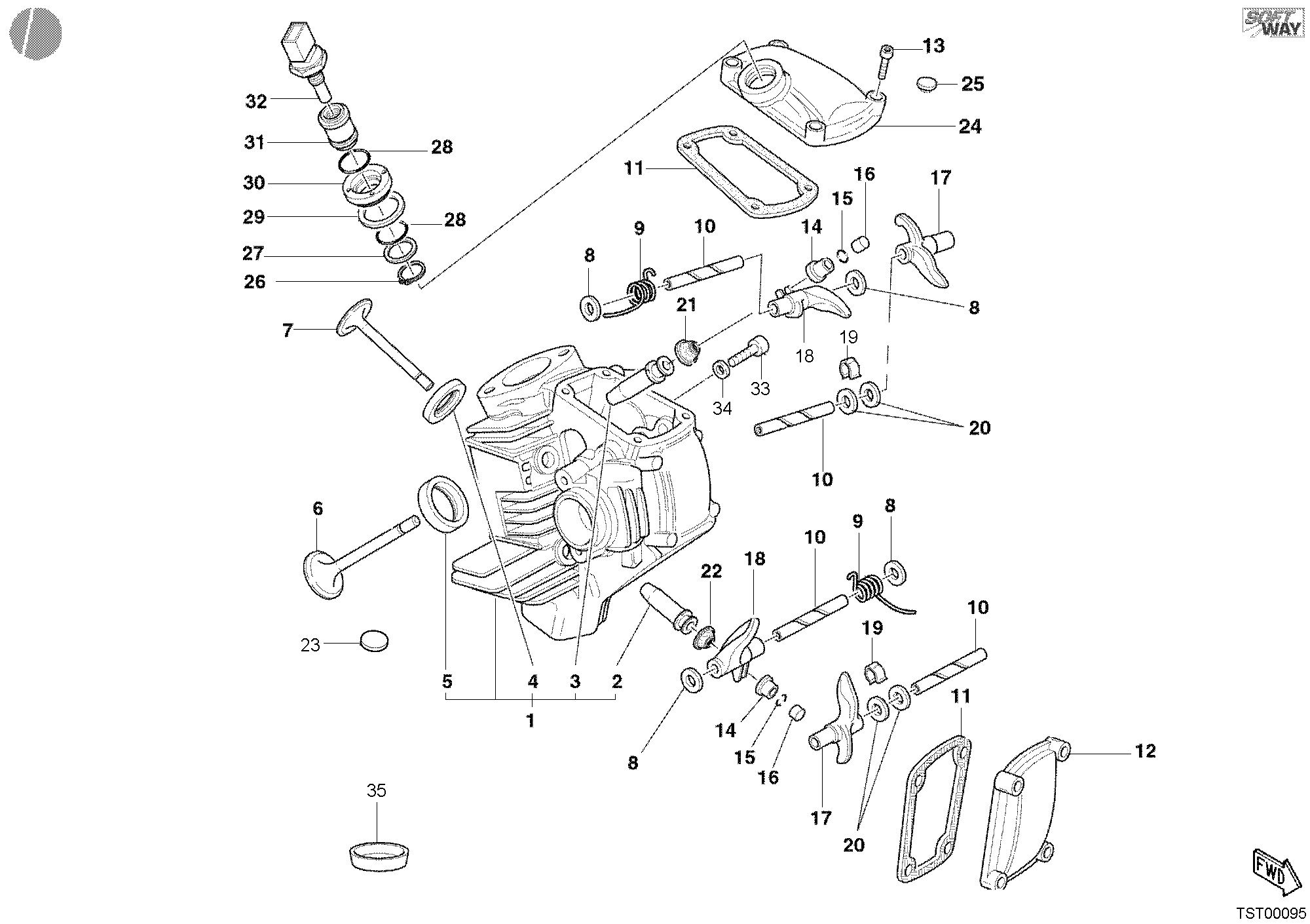015 CULASSE HORIZONTALE POUR MONSTER 900 2002