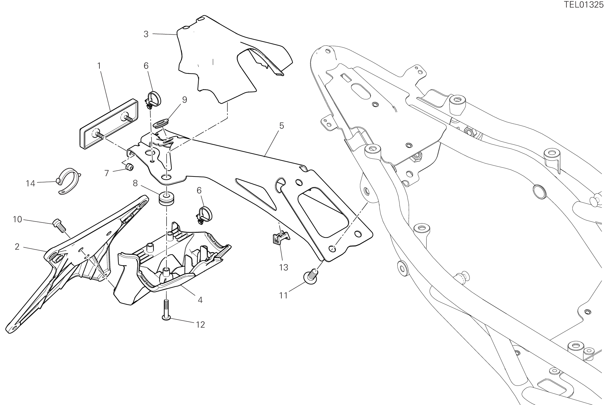 20A PORTE BALAI POUR HYPERMOTARD 950 2019