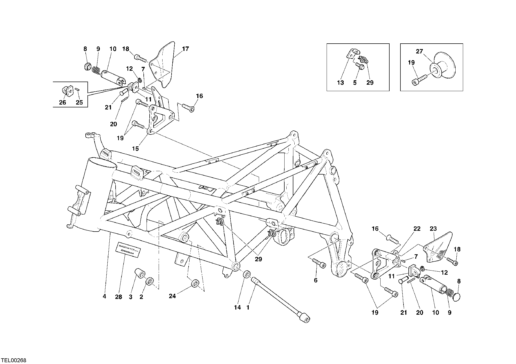 022 CADRE POUR SUPERBIKE 999 RS 2005