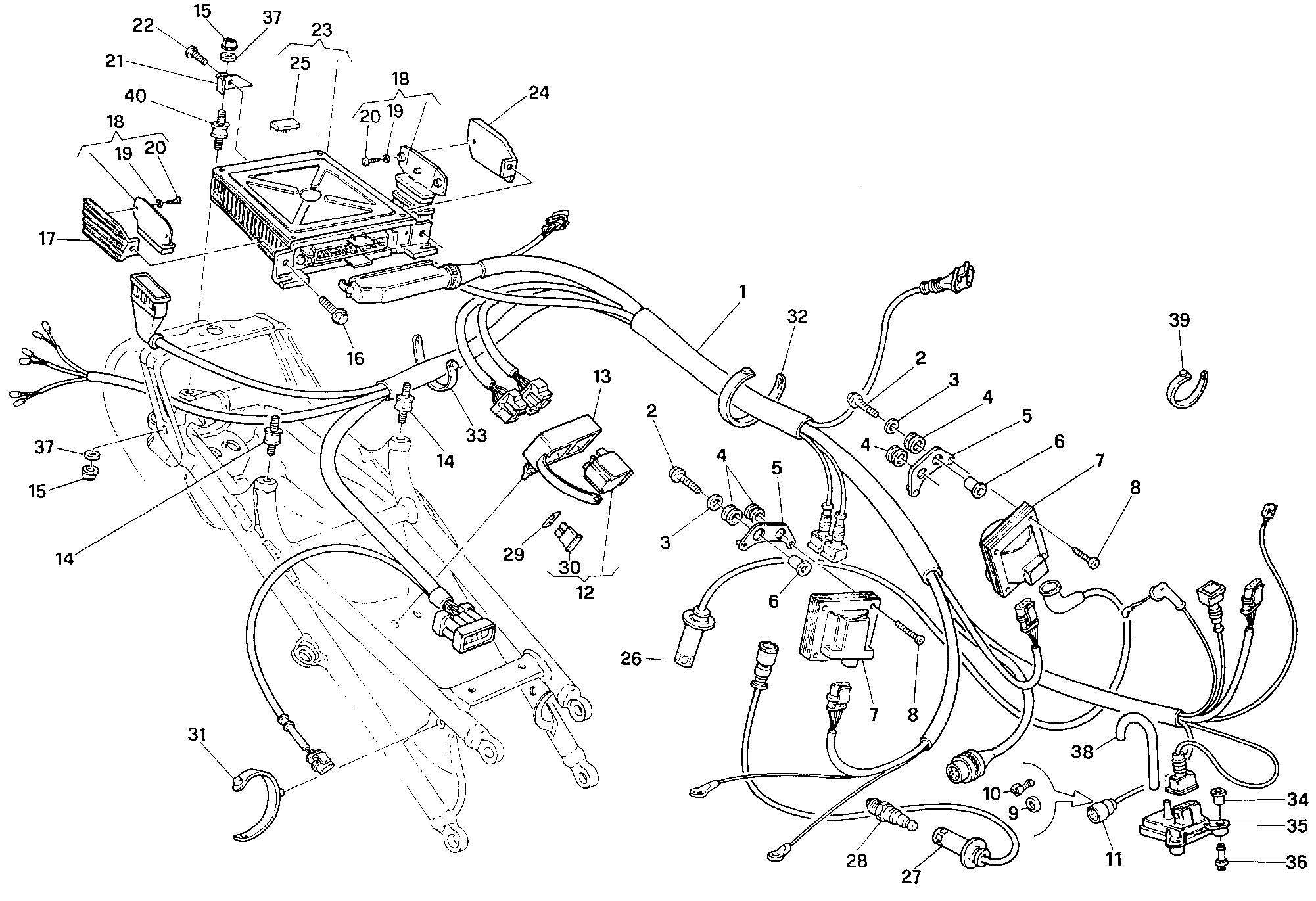 018 CENTRALE CONTRLE MOTEUR FM003048 POUR SUPERBIKE 916 SP 1994