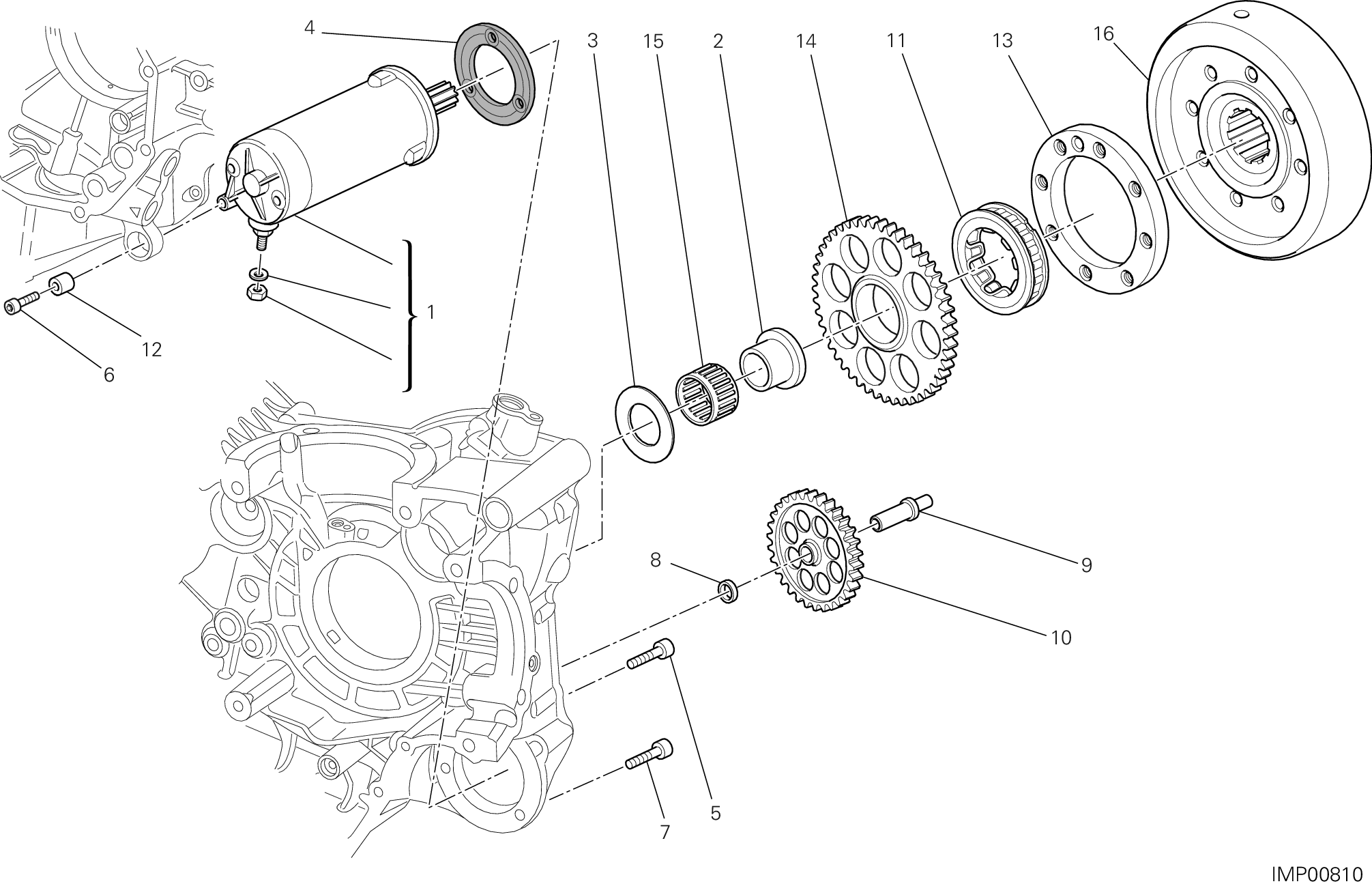 012 DEMARREUR ELECTRIQUE POUR MULTISTRADA 1200 S SPORT 2012