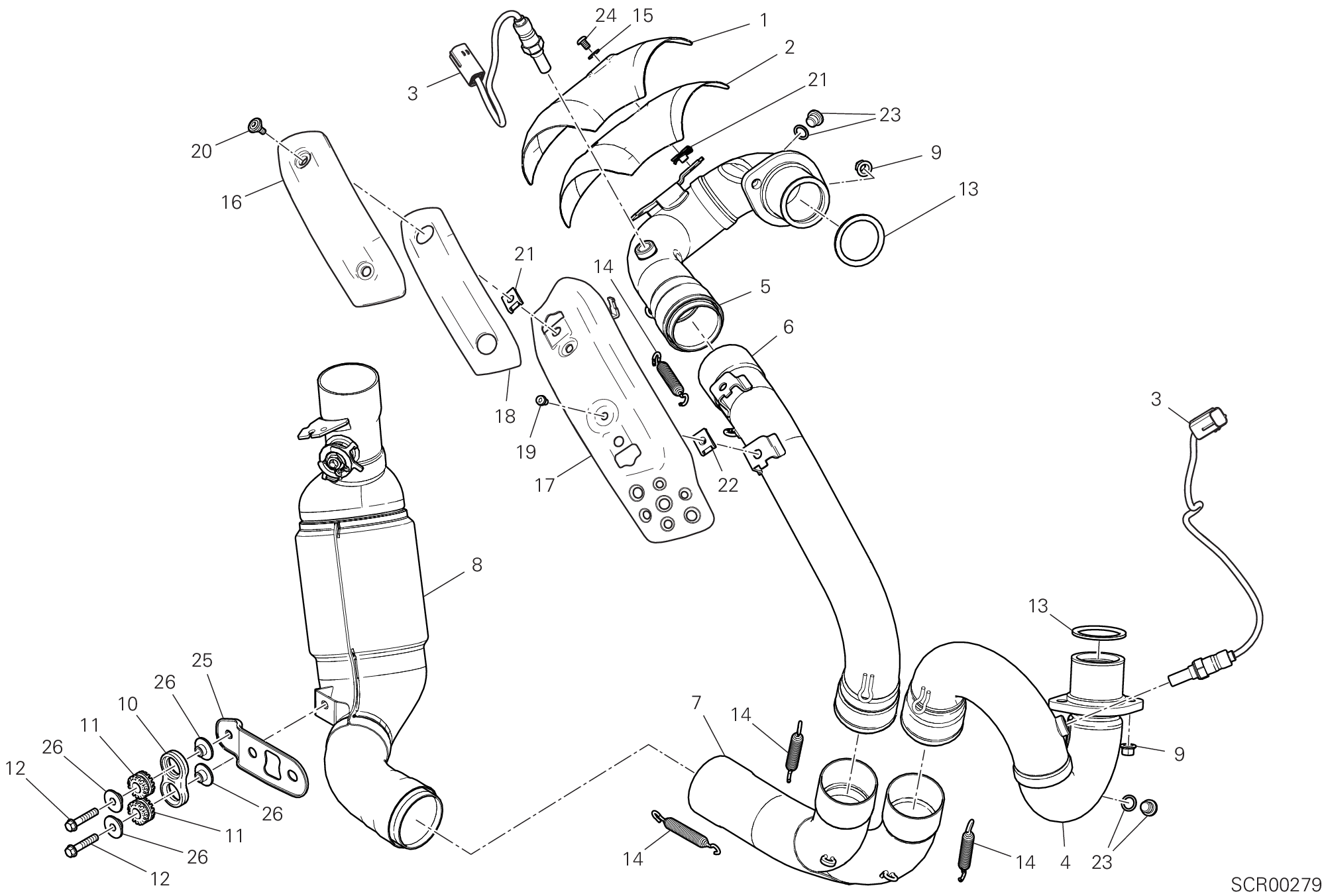 31A TUYAU ECHAPPEMENT POUR SCRAMBLER 1100 SPECIAL 2018