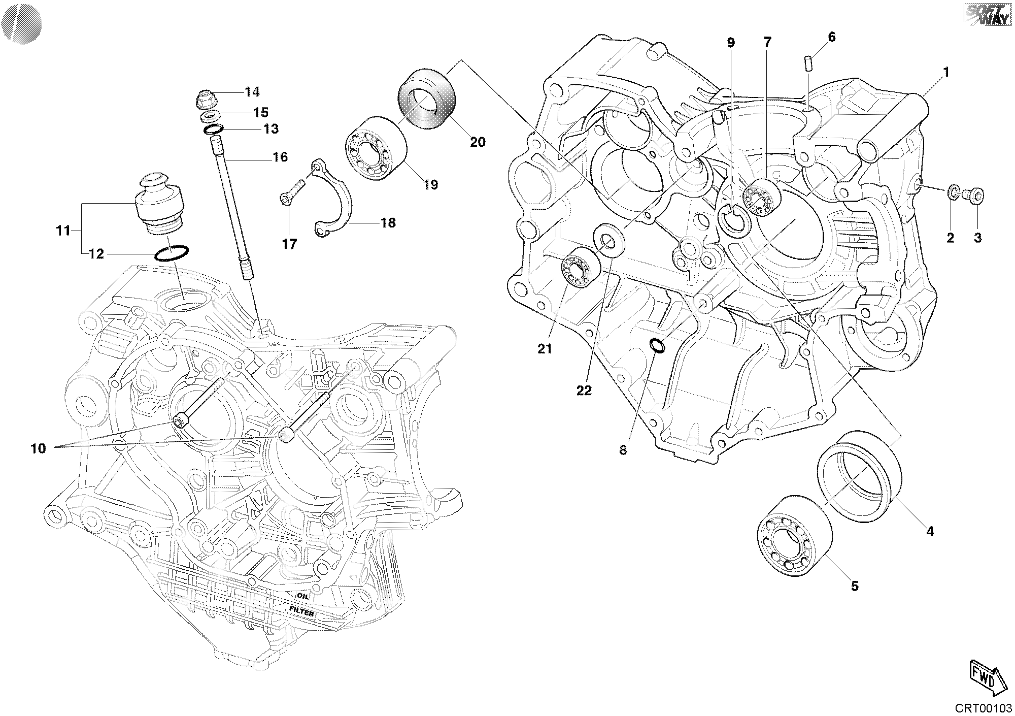 10B CARTER MOTEUR USA POUR SUPERBIKE 998 S BAYLISS 2002