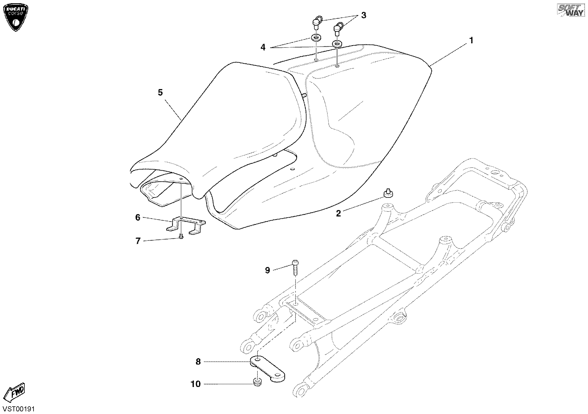 035 SELLE POUR SUPERBIKE 998 RS 2002