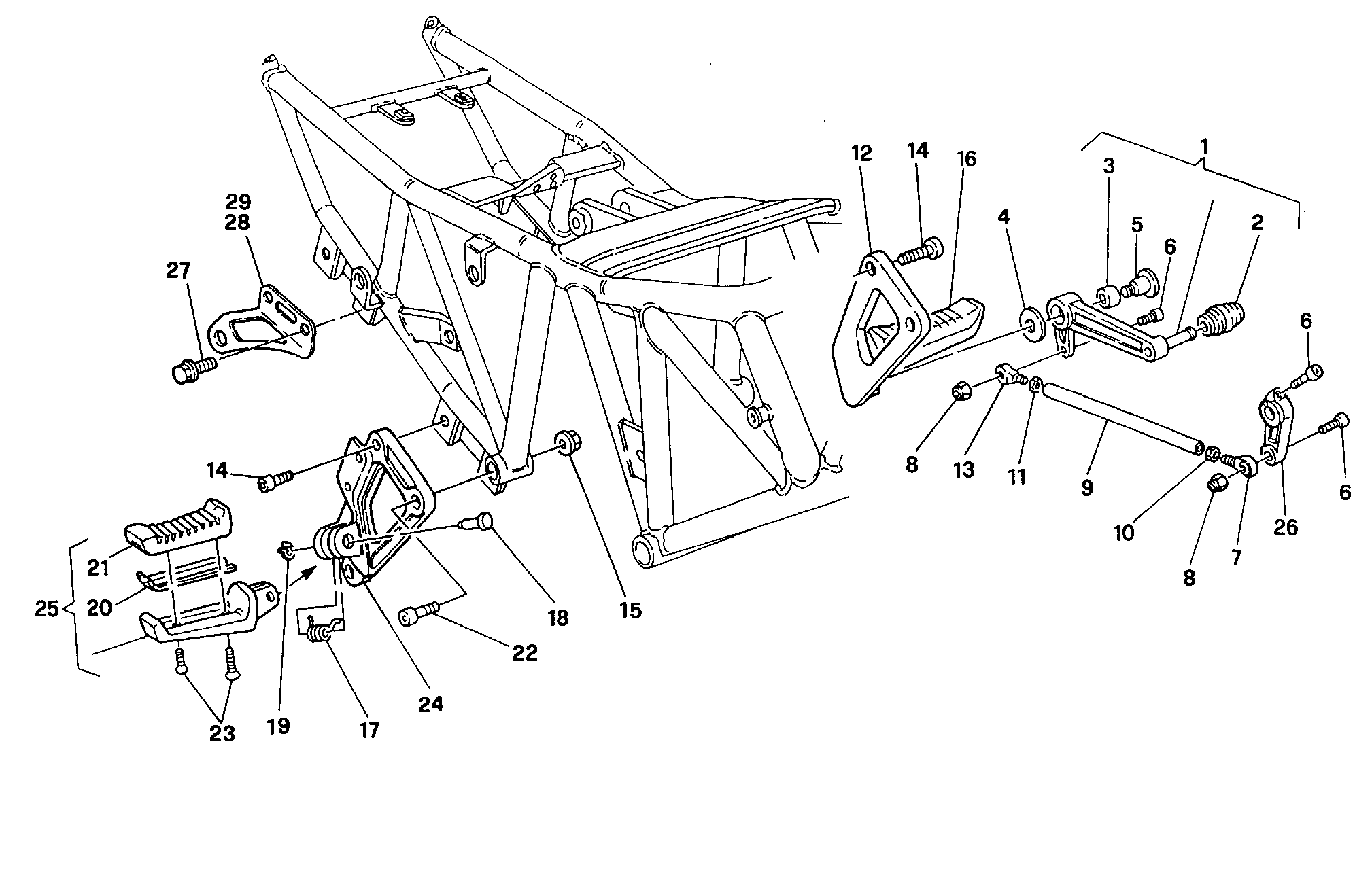 228 REPOSE PIEDS SUPERLIGHT POUR SUPERSPORT 900 SS 1994