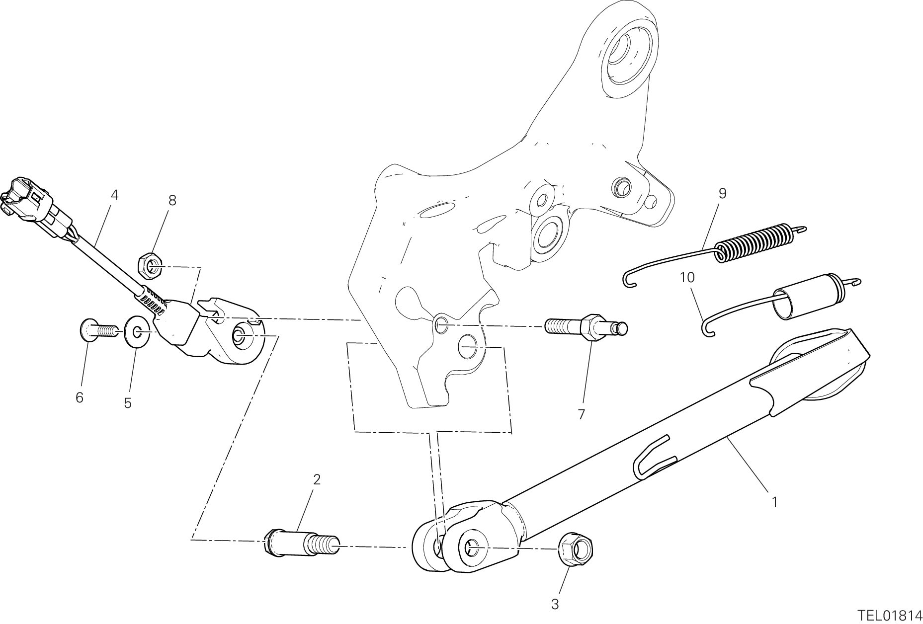 22A BEQUILLE LATERALE POUR MULTISTRADA V2 S 2025