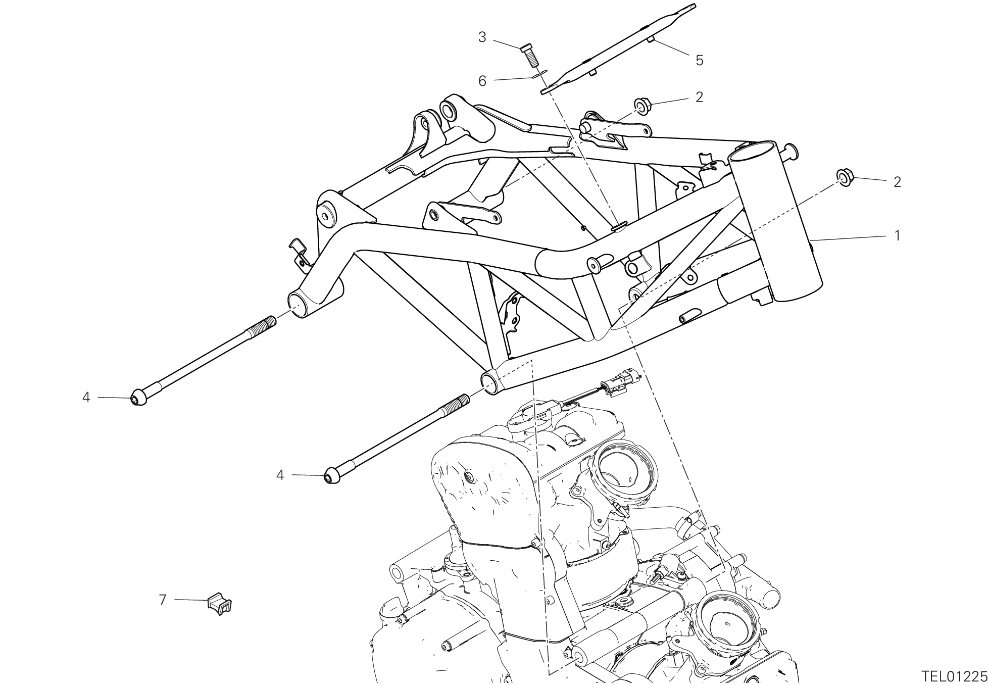 32A CADRE POUR HYPERMOTARD 950 2019