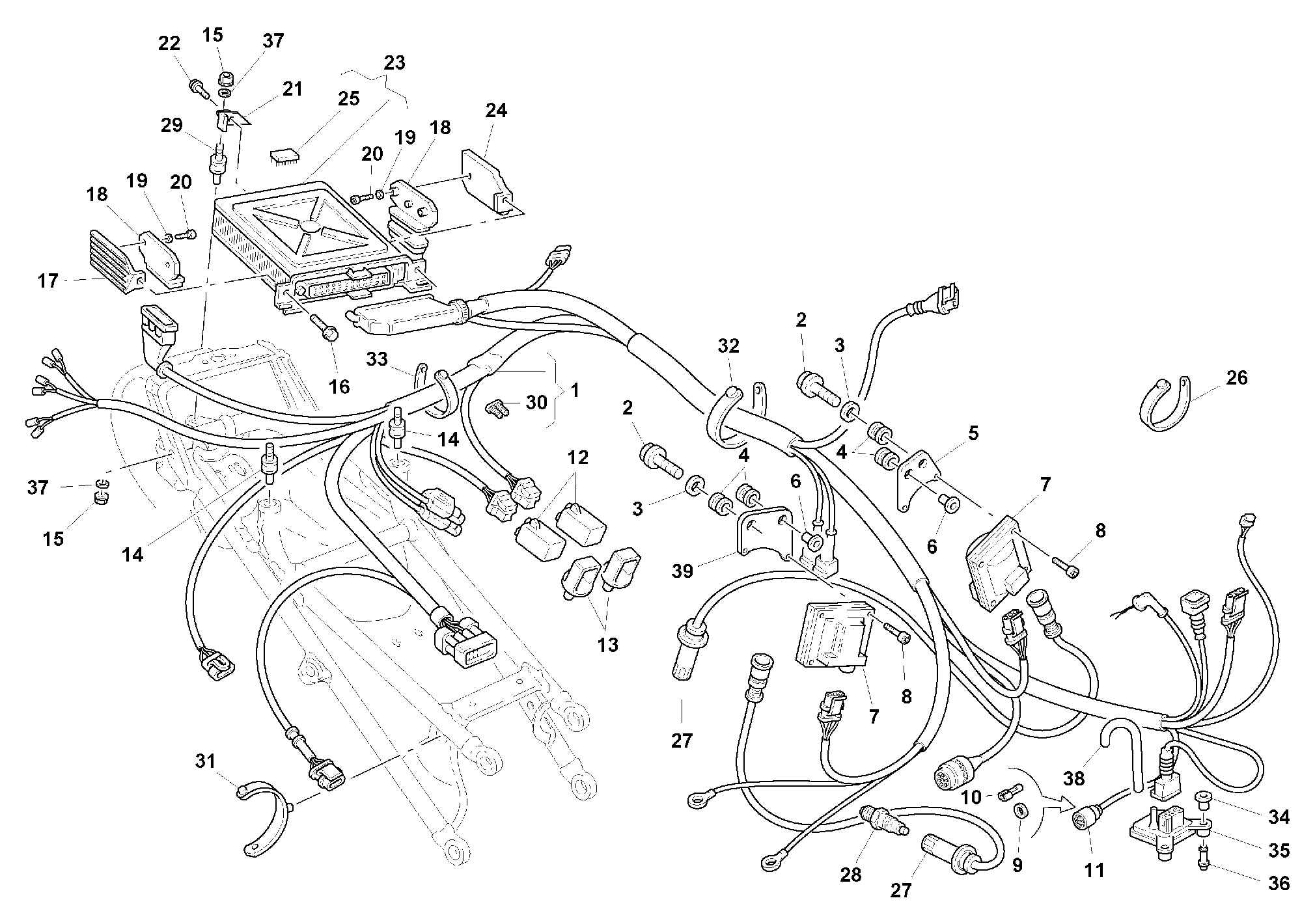 018 CENTRALE CONTRLE MOTEUR POUR SUPERBIKE 996 SPS II 1999