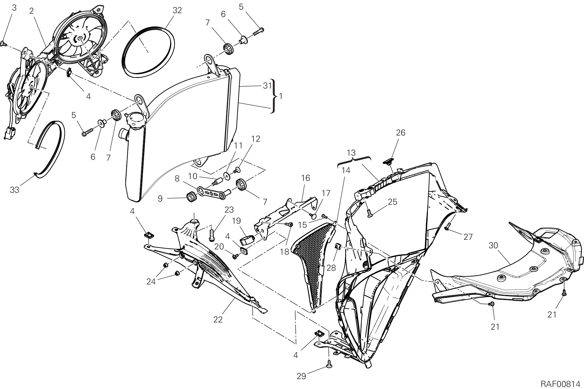 25A RADIATEUR DEAU POUR SUPERBIKE PANIGALE V2 NEW 2025