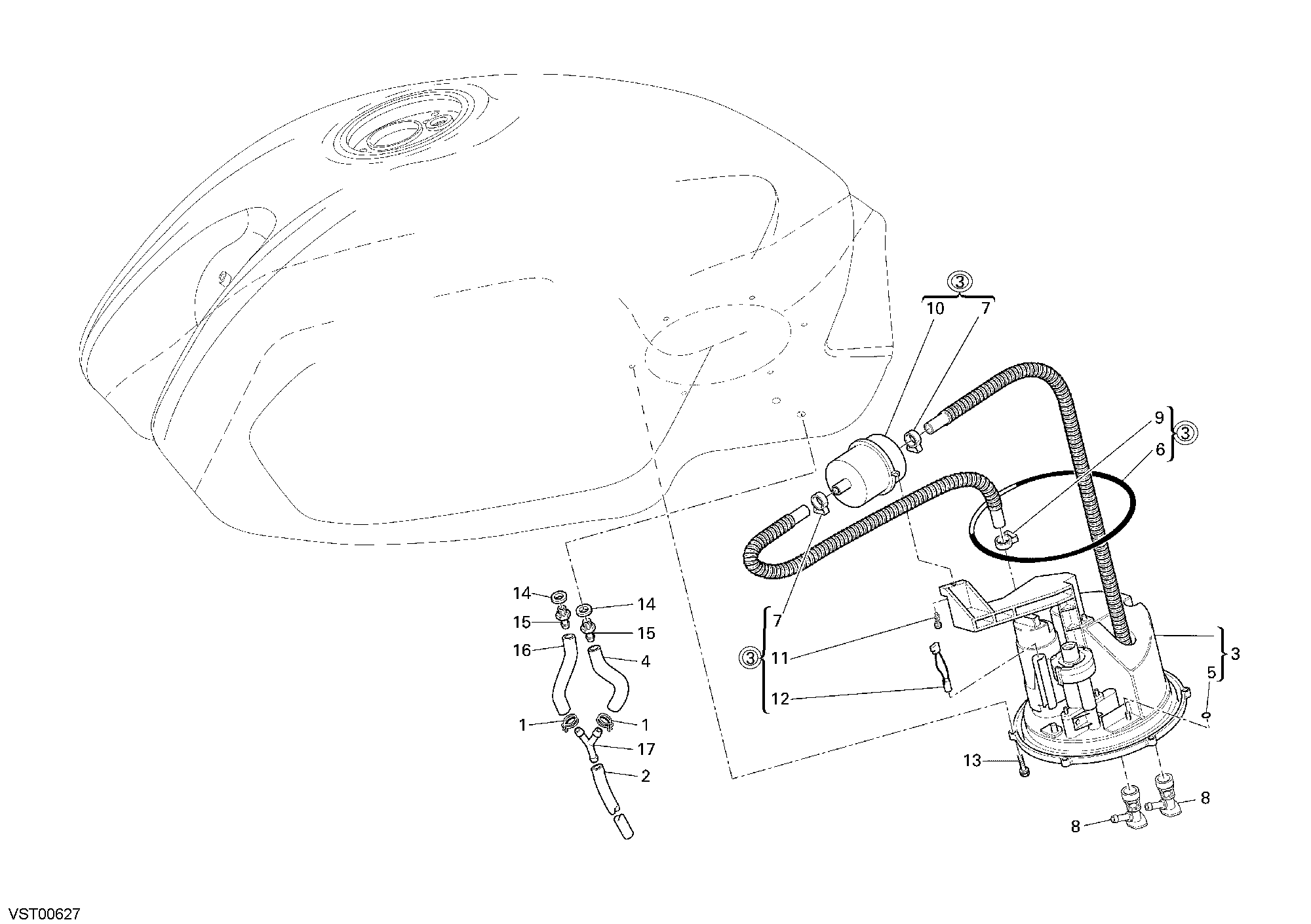 038 POMPE A CARBURANT POUR MONSTER S2R 800 2007