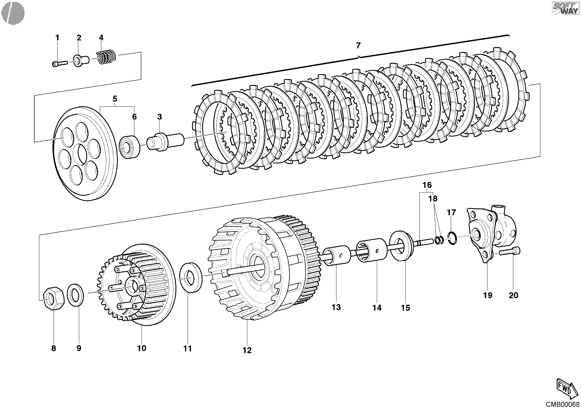 004 EMBRAYAGE POUR MONSTER 800 2003