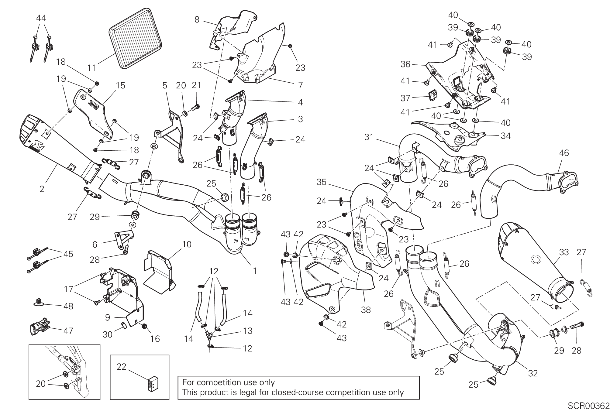 39A ACCESSOIRES POUR SUPERBIKE PANIGALE V4 SPECIALE 2018