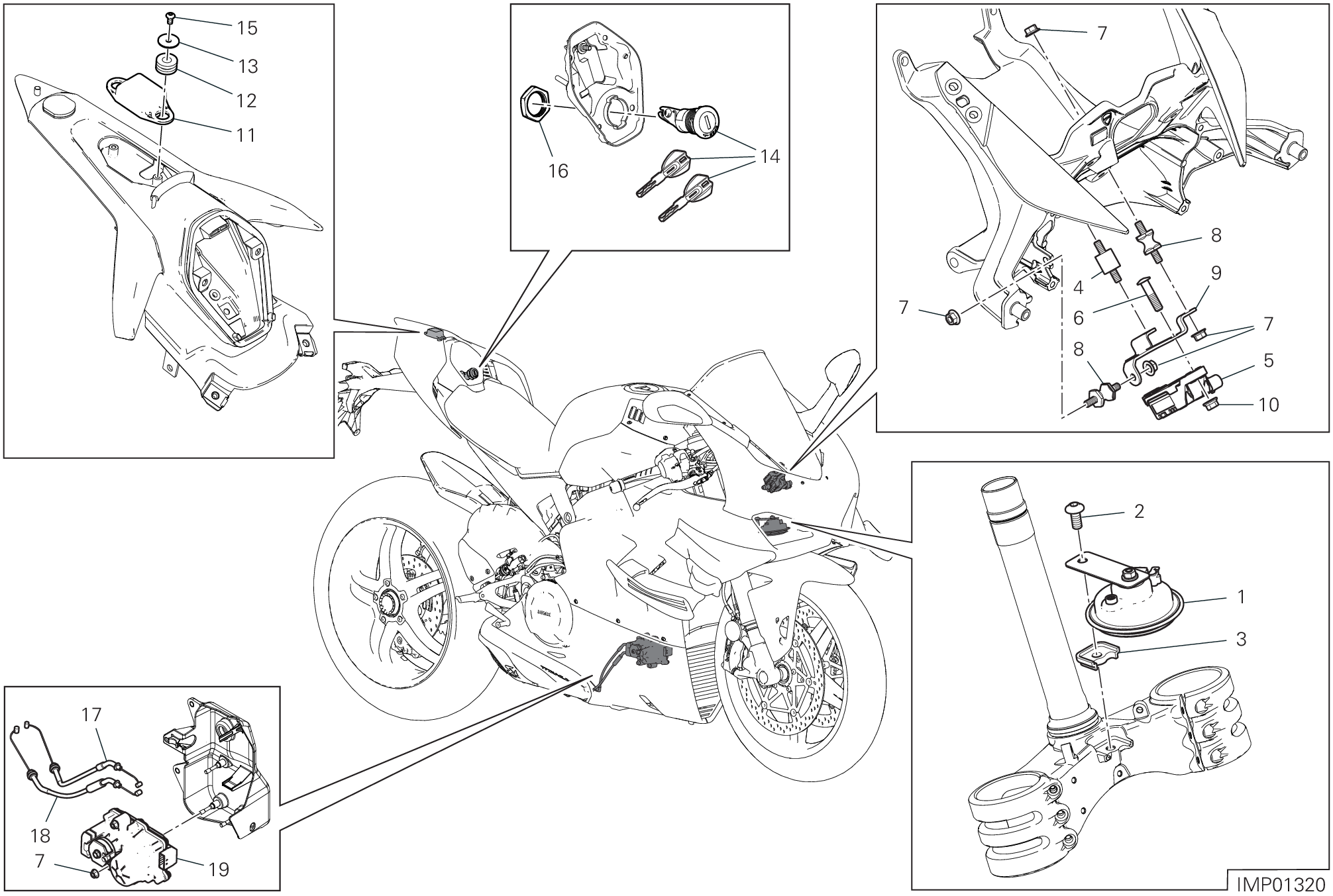 13E DISOISITIF ELECTRIQUES POUR SUPERBIKE SUPERLEGGERA V4 2020