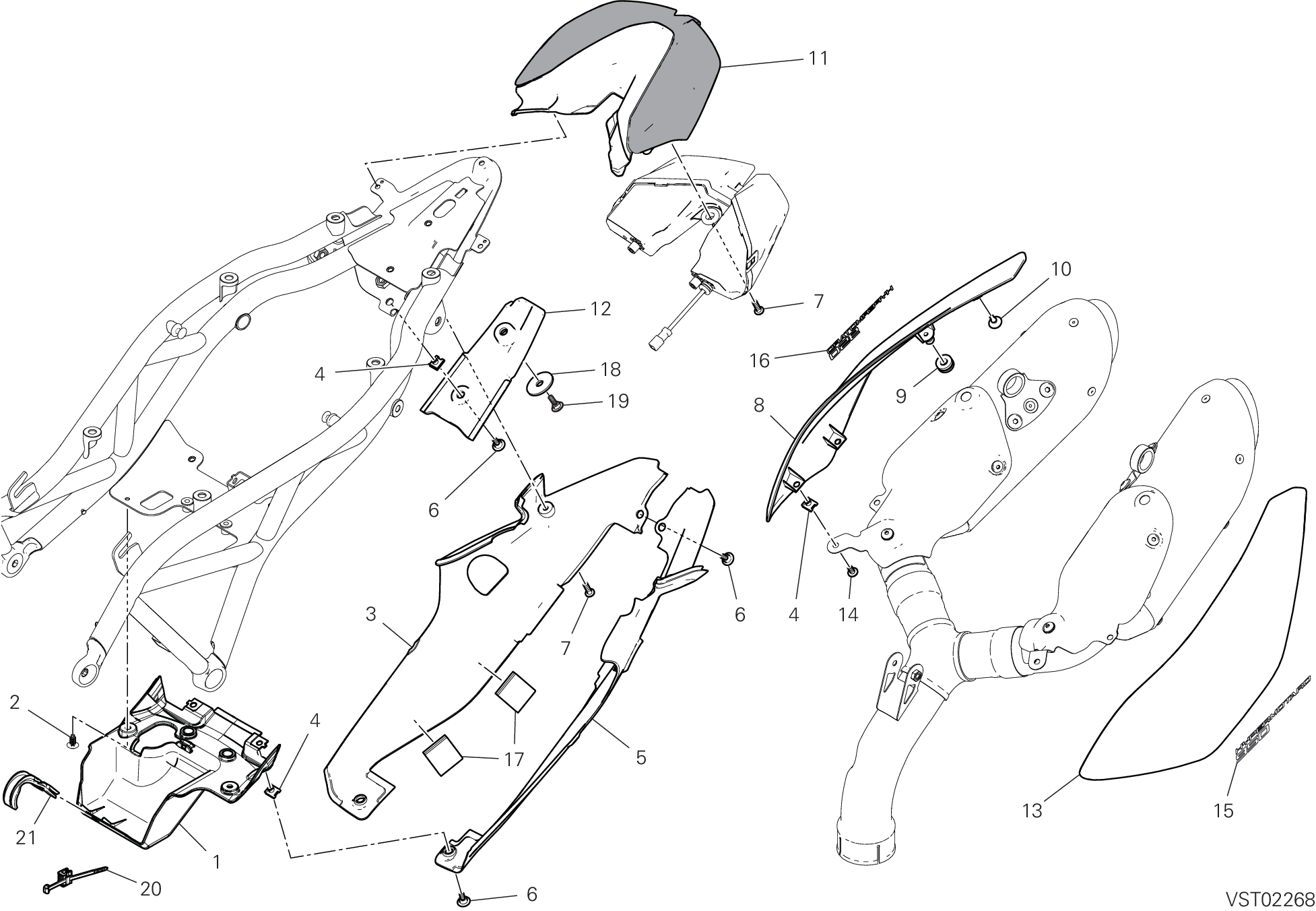 36C HABILLAGE POUR HYPERMOTARD 950 2019