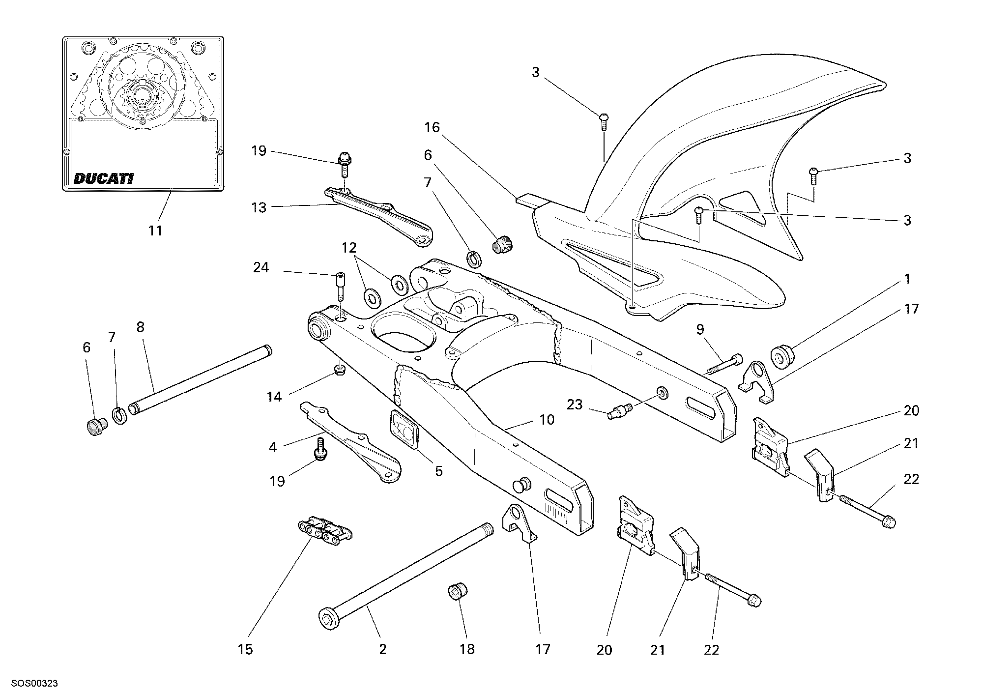 034 BRAS OSCILLANT POUR SPORT TOURING ST3 S ABS 2006