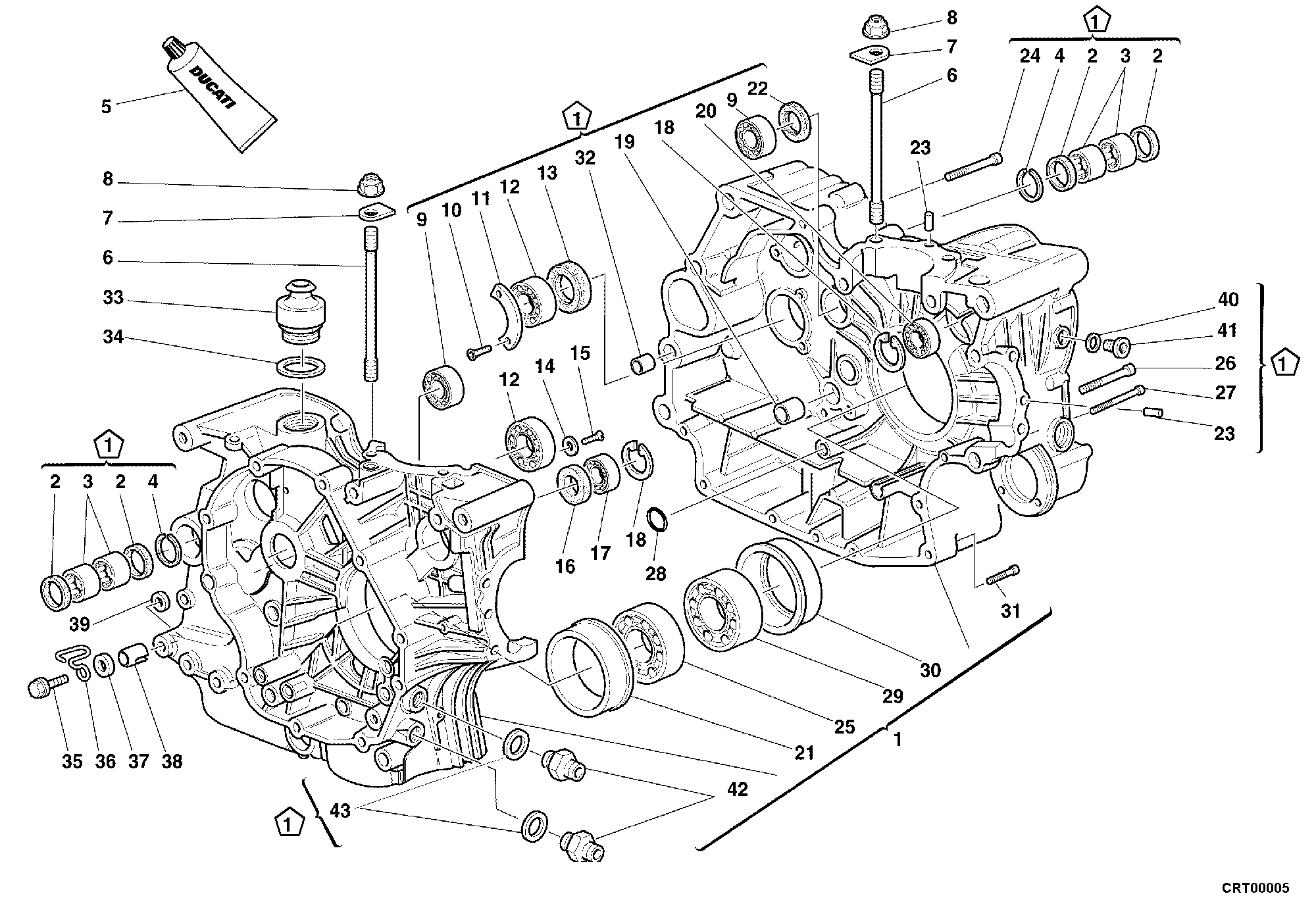 010 CARTER MOTEUR POUR MONSTER 750 2000