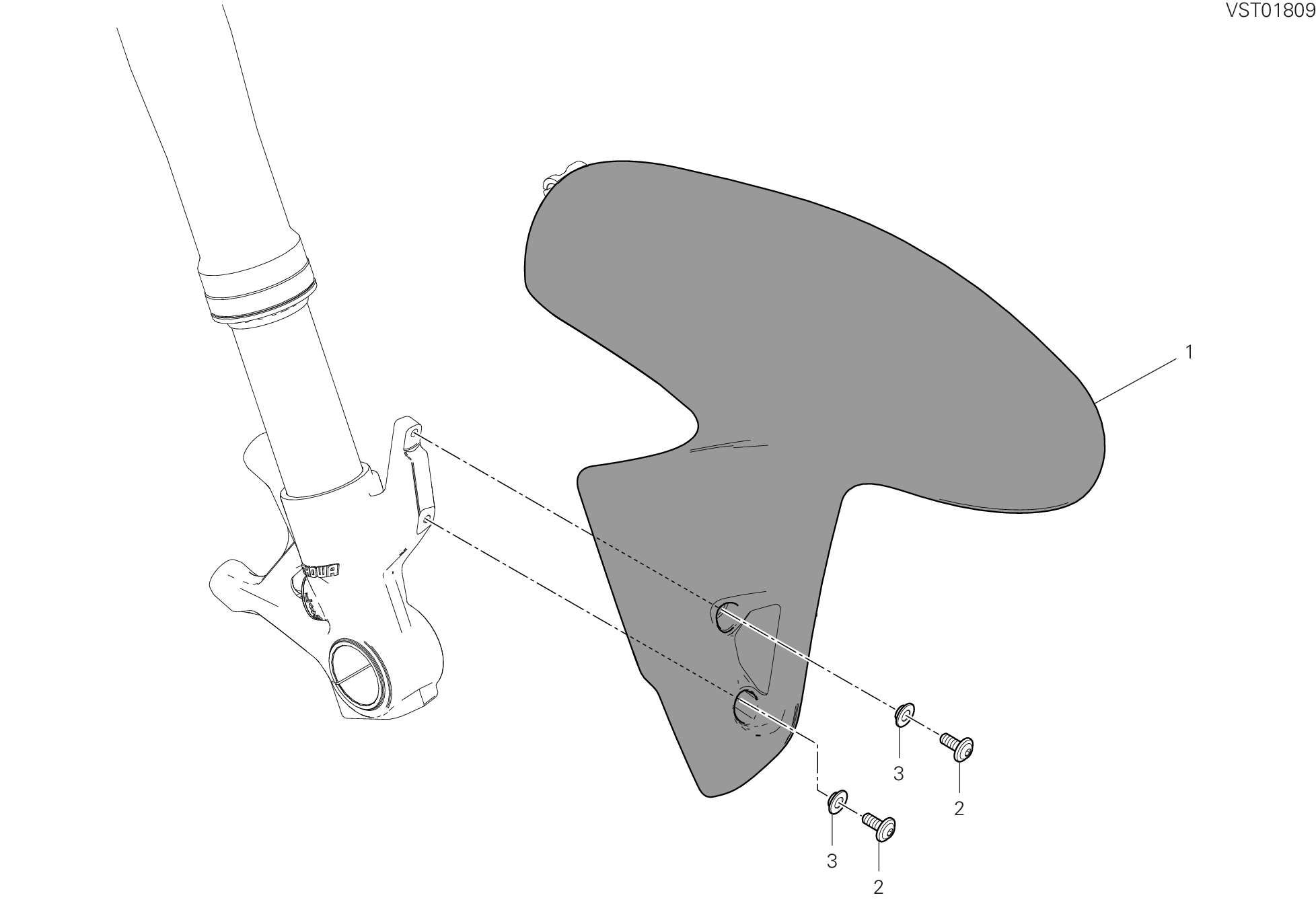 24A GARDE BOUE AVANT POUR SUPERBIKE PANIGALE V4 2023