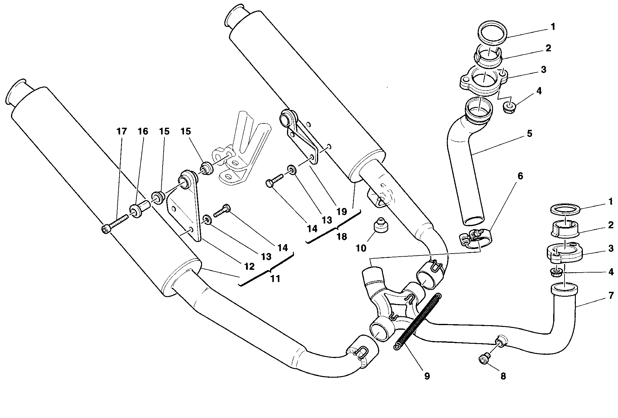 017 ECHAPPEMENT POUR SPORT TOURING ST2 1997