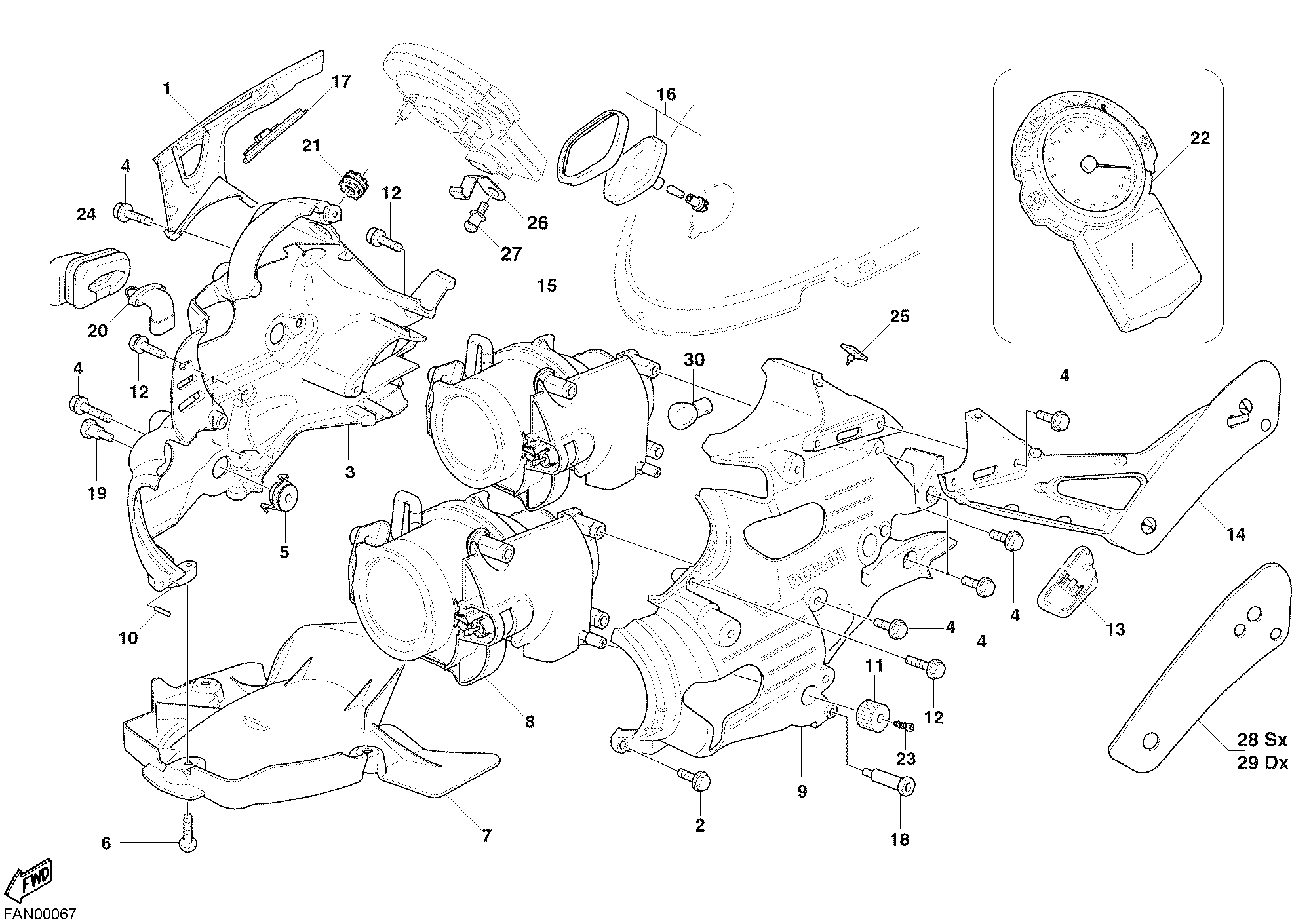 020 FEU AVANT POUR SUPERBIKE 749 2003