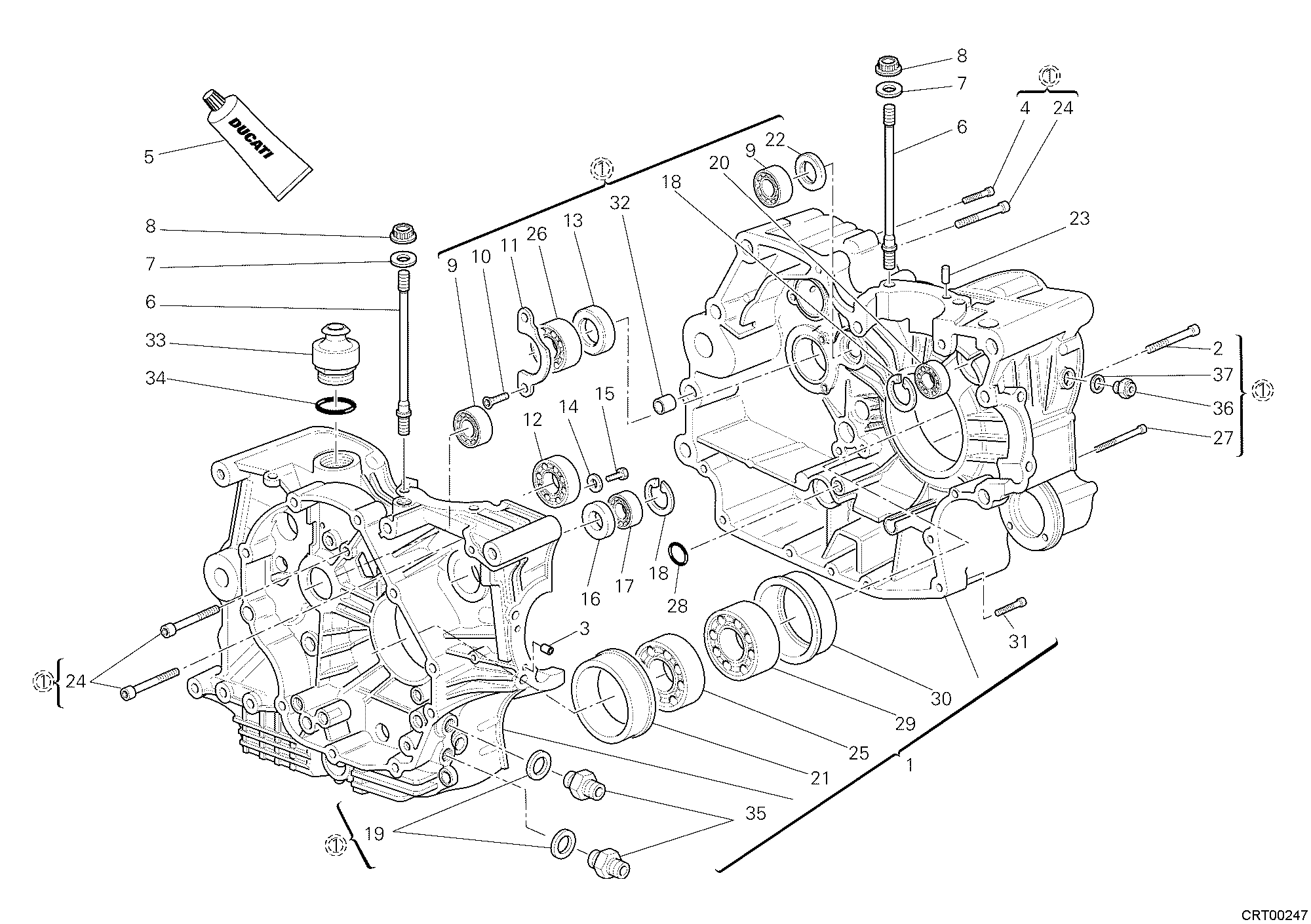 010 CARTER MOTEUR POUR MULTISTRADA 1000 S 2006