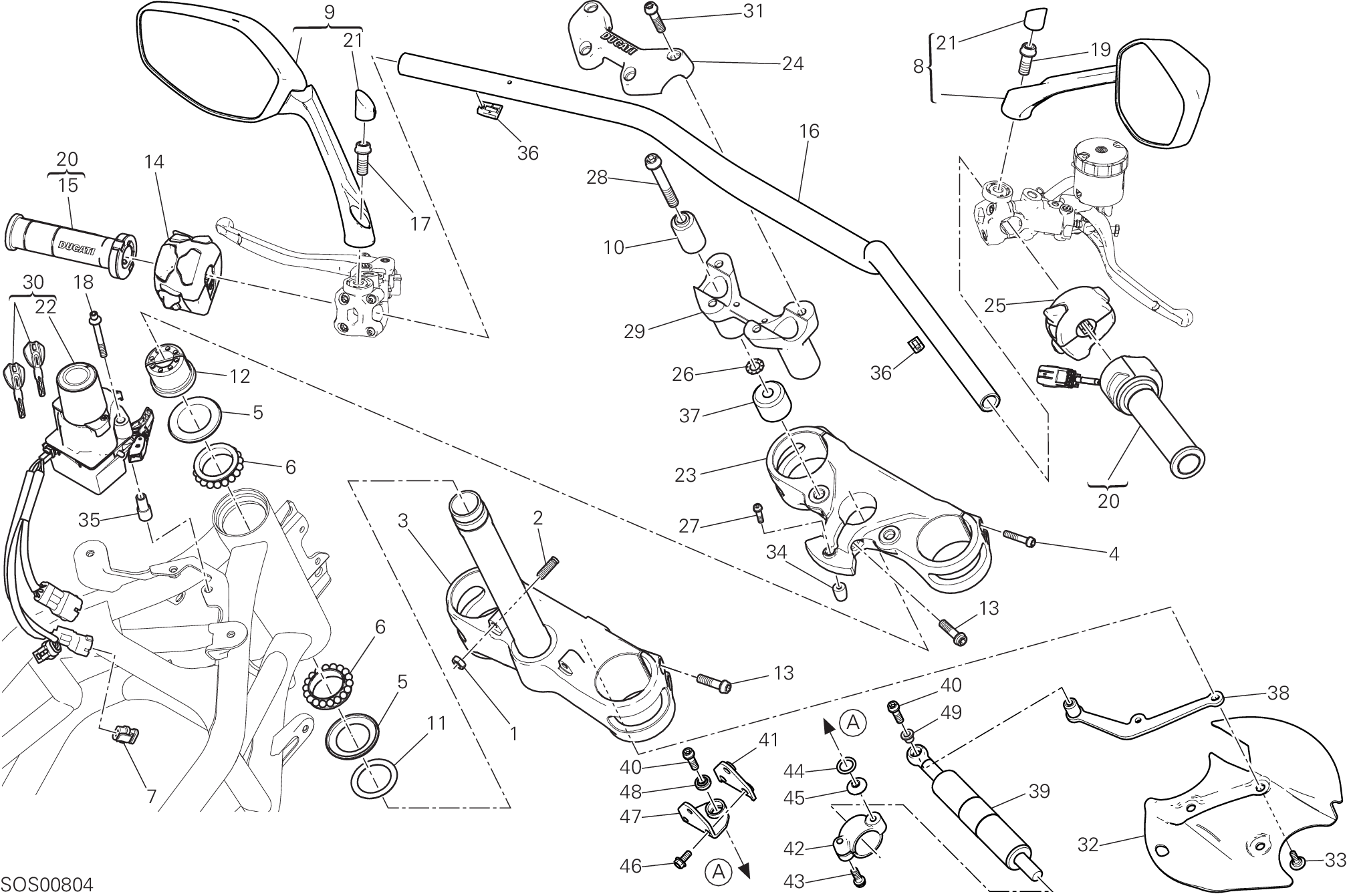 021 GUIDON POUR MULTISTRADA 1200 ENDURO 2016
