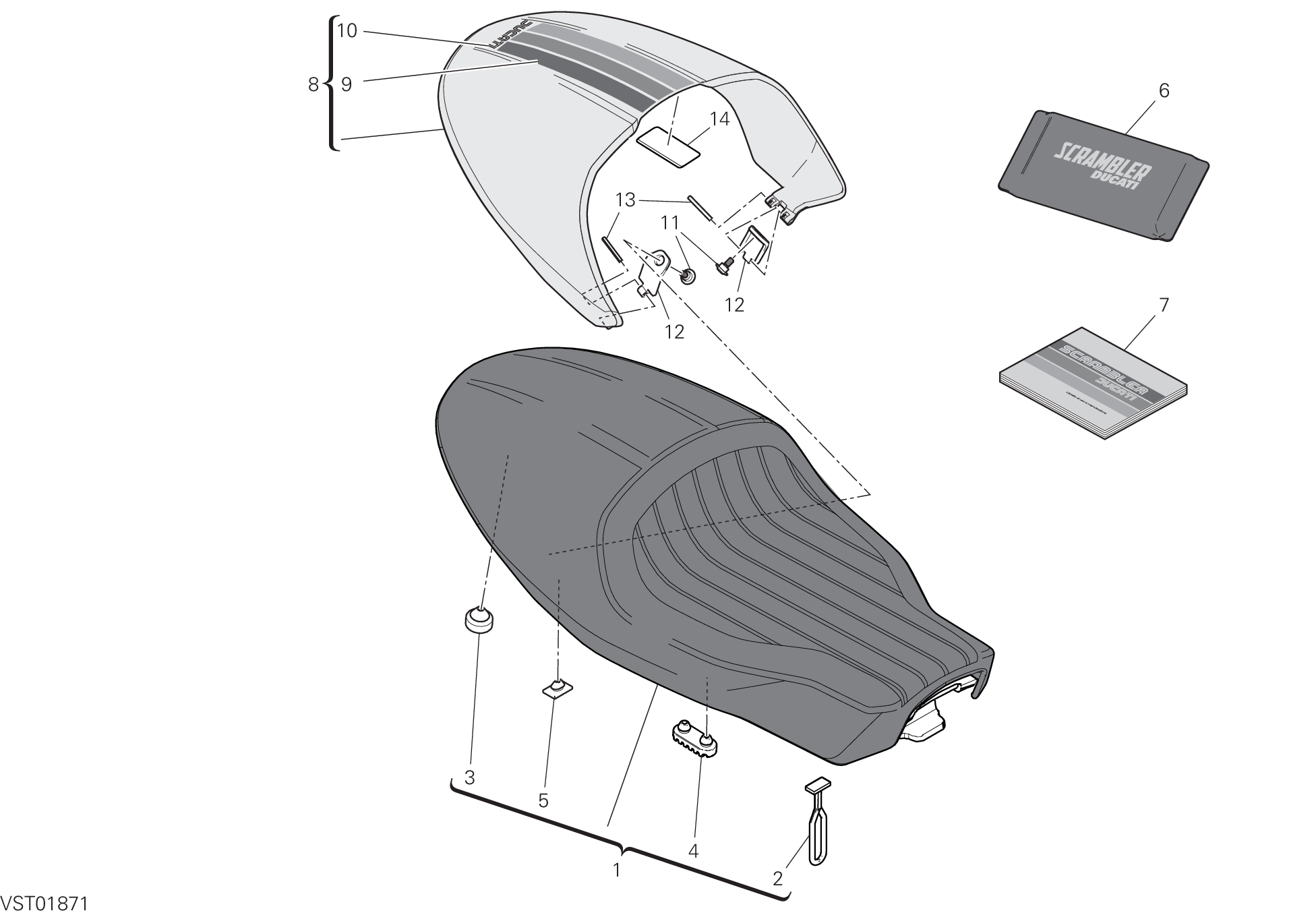 32A SELLE POUR SCRAMBLER CAFE RACER 2020