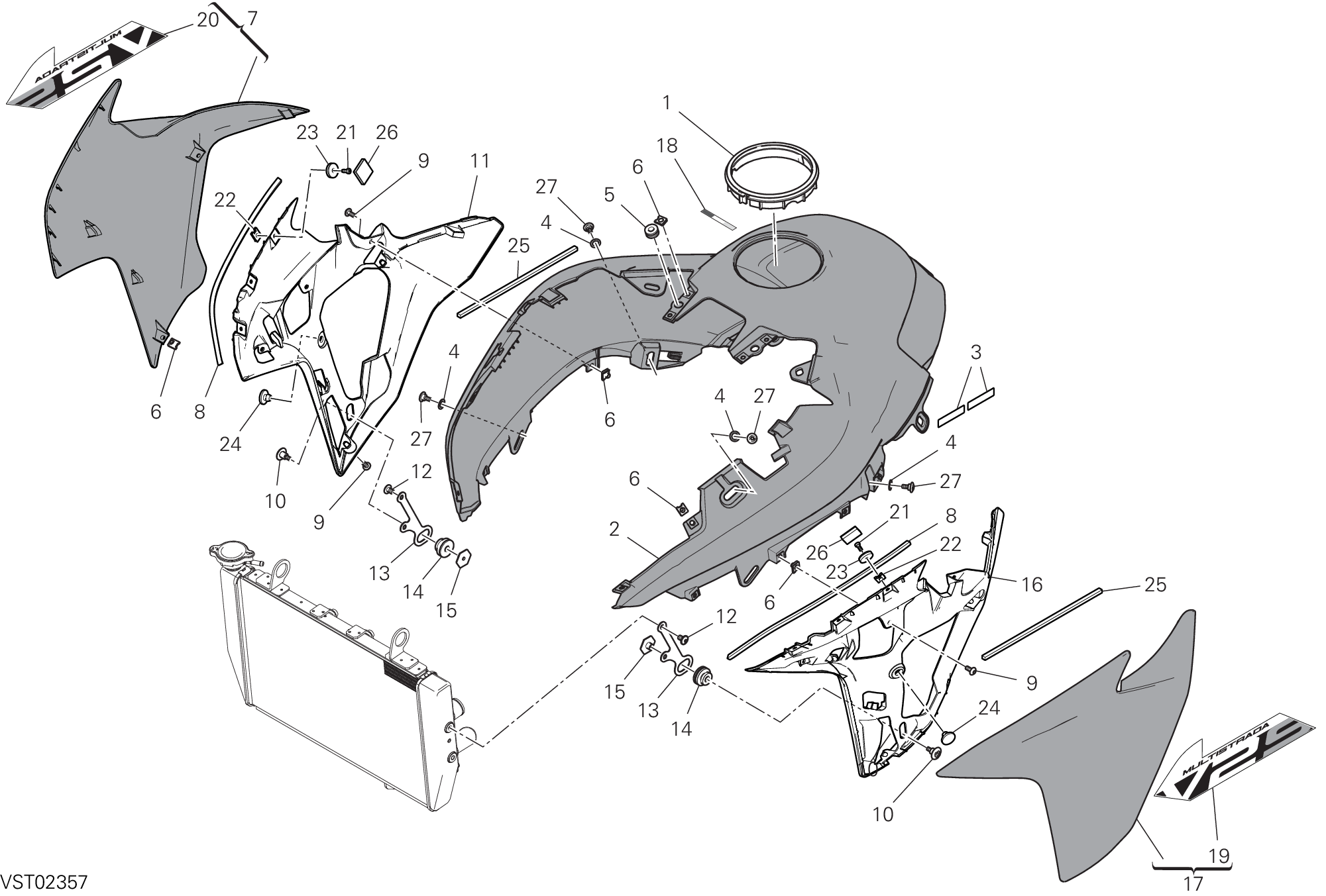 34A CARENATURA POUR MULTISTRADA V2 S TRAVEL 2024