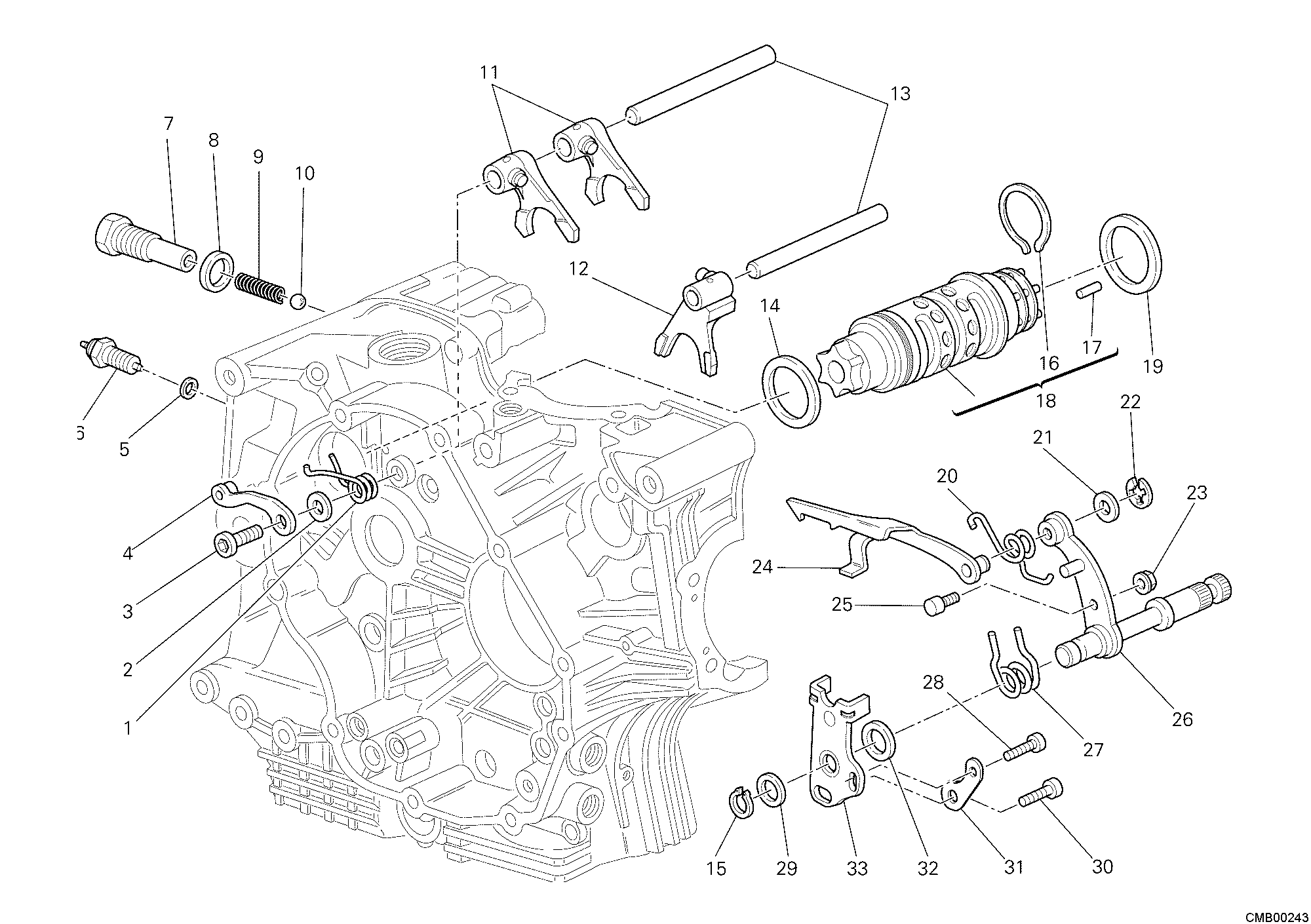 002 ARBRE SELECTEUR DE VITESSES POUR SPORTCLASSIC GT1000 2009