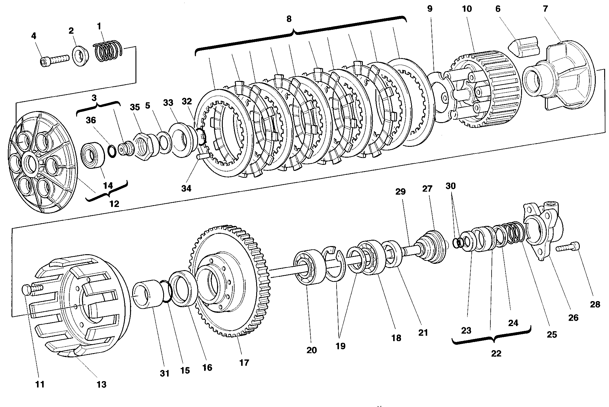 004 EMBRAYAGE POUR MONSTER 900 CROMO 1998
