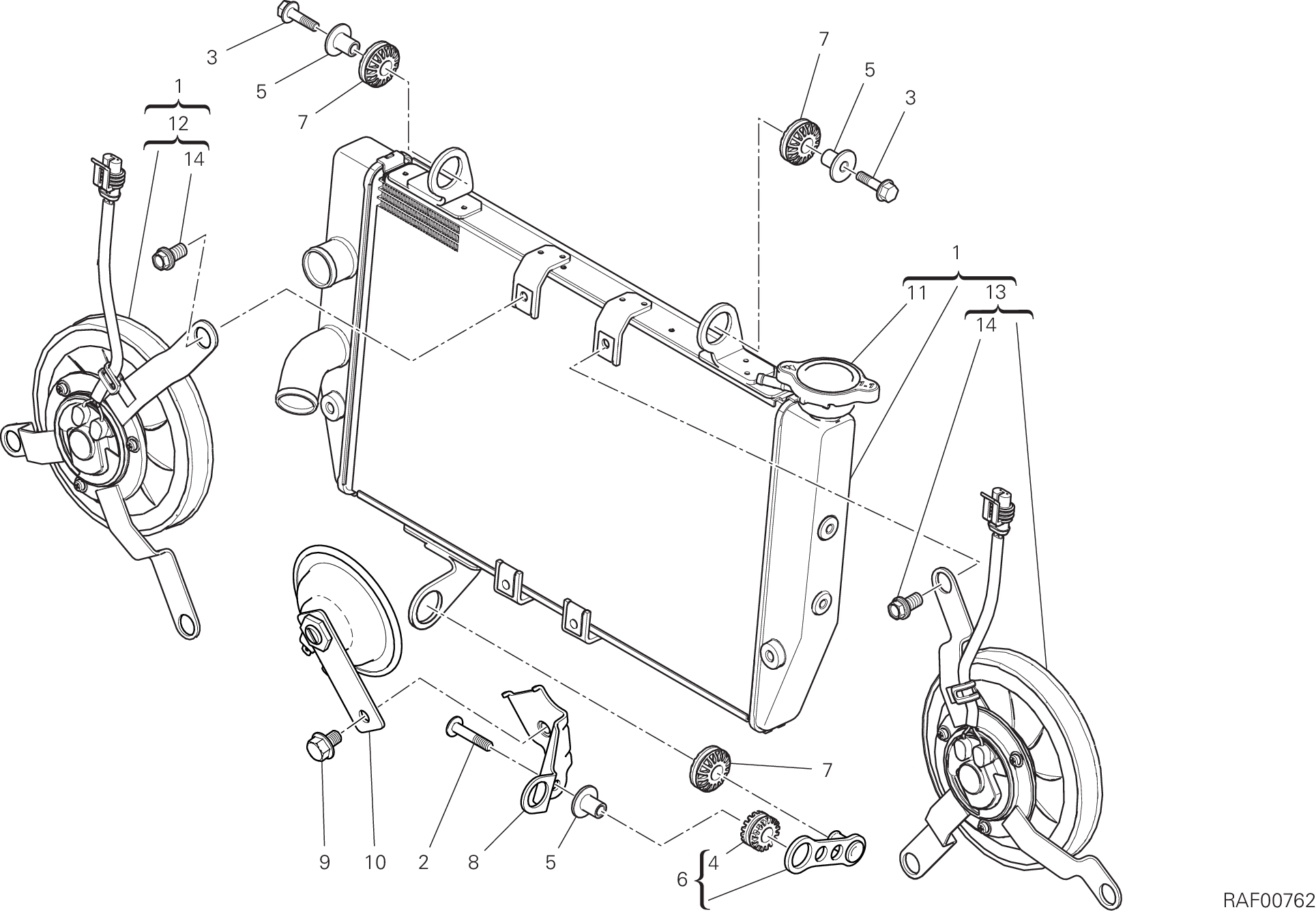 030 RADIATEUR DEAU POUR MULTISTRADA 950 2019