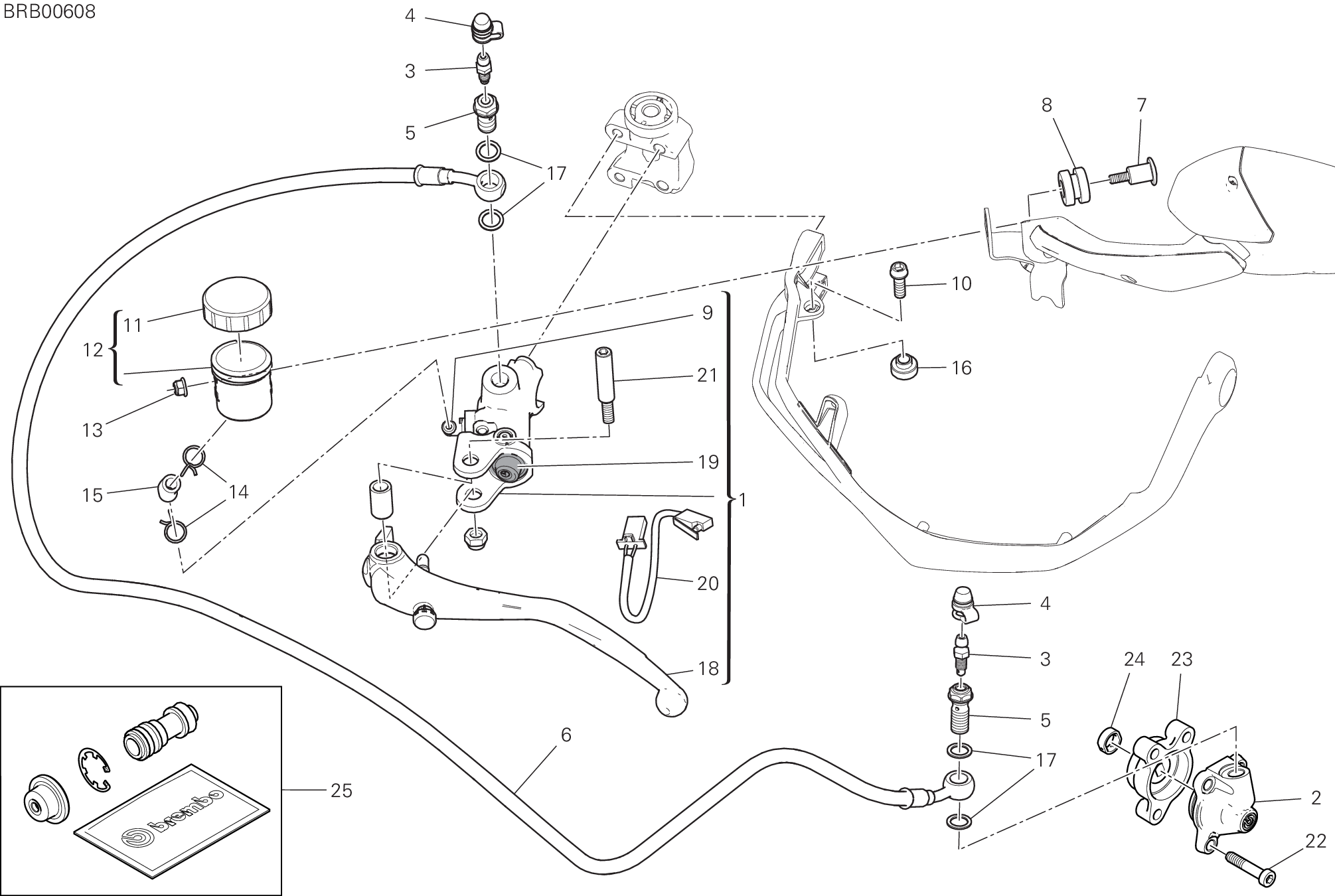 023 MAITRE CYLINDRE EMBRAYAGE POUR MULTISTRADA V2 2022
