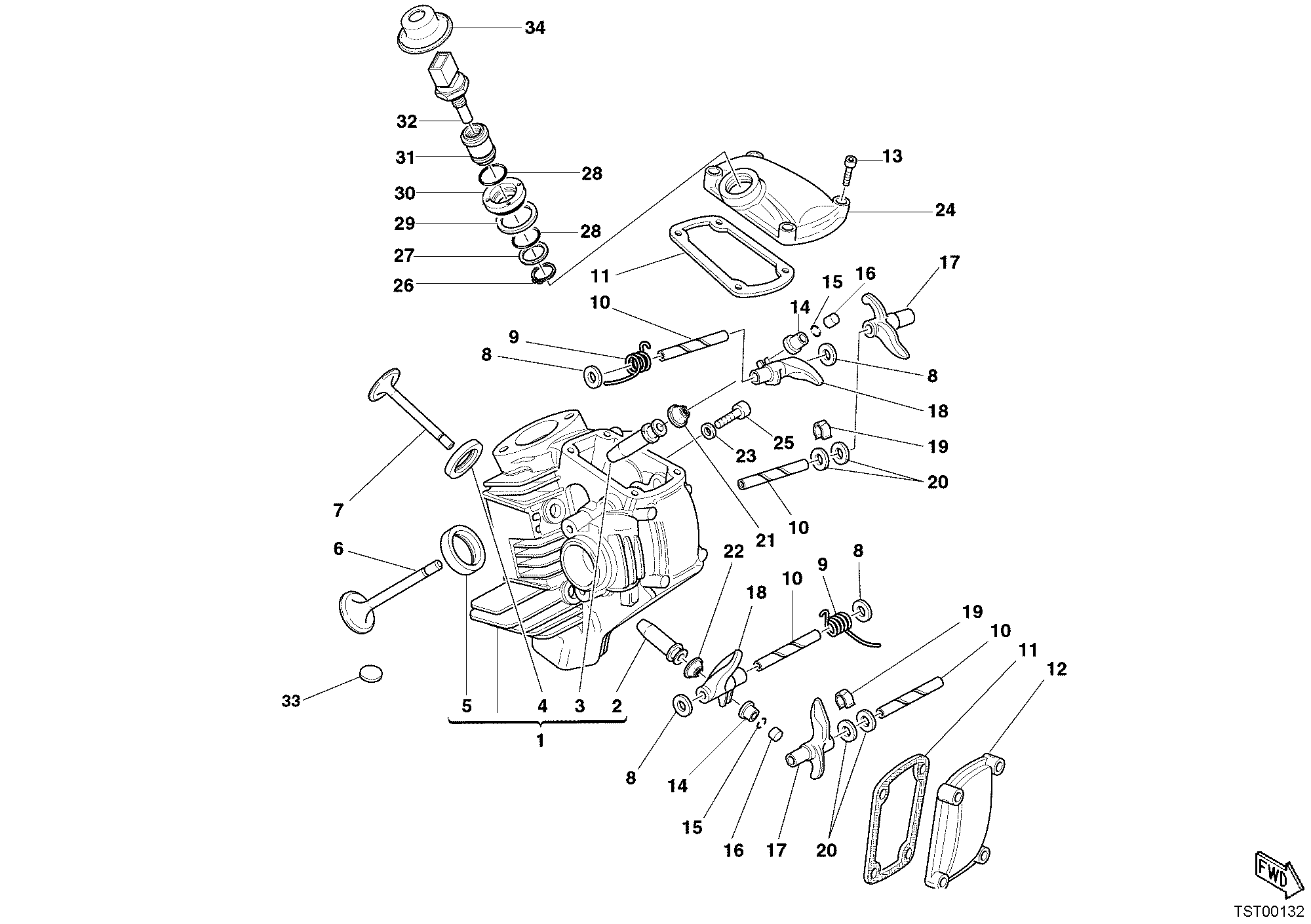 015 CULASSE HORIZONTALE POUR MONSTER 620 2006