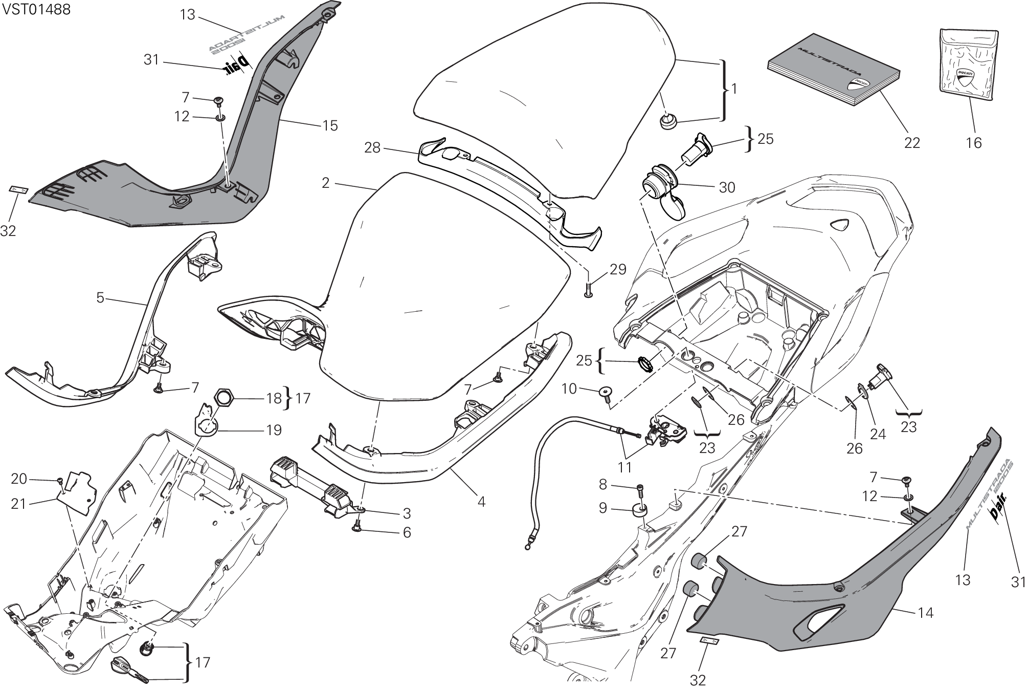 033 SELLE POUR MULTISTRADA 1200 S D AIR 2016