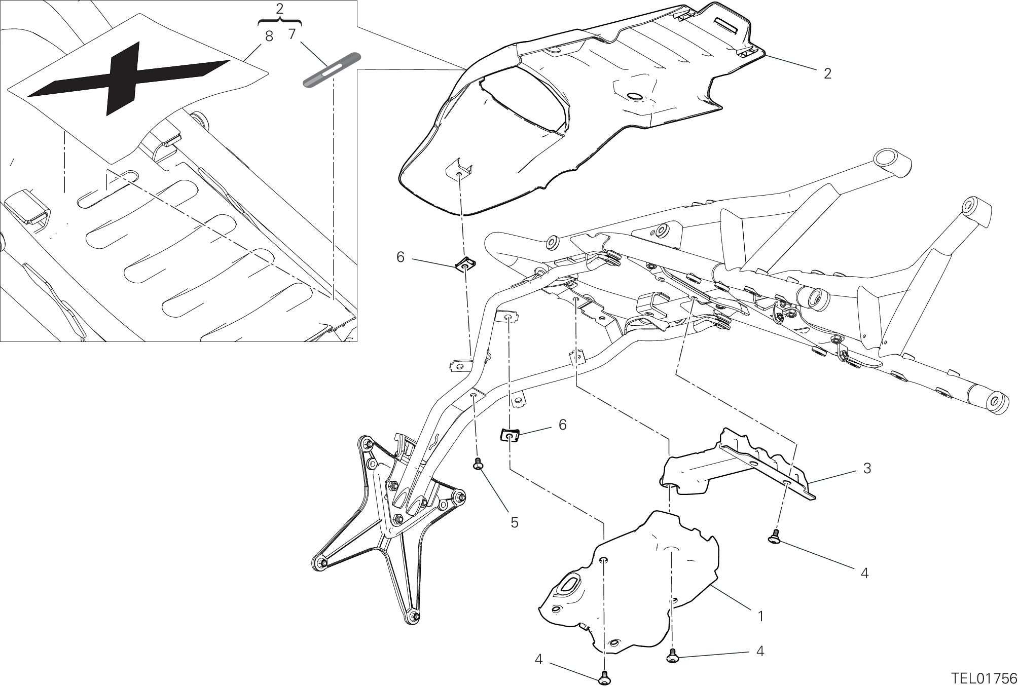 26A GARDE BOUE ARRIERE POUR DESERT X DISCOVERY 2025