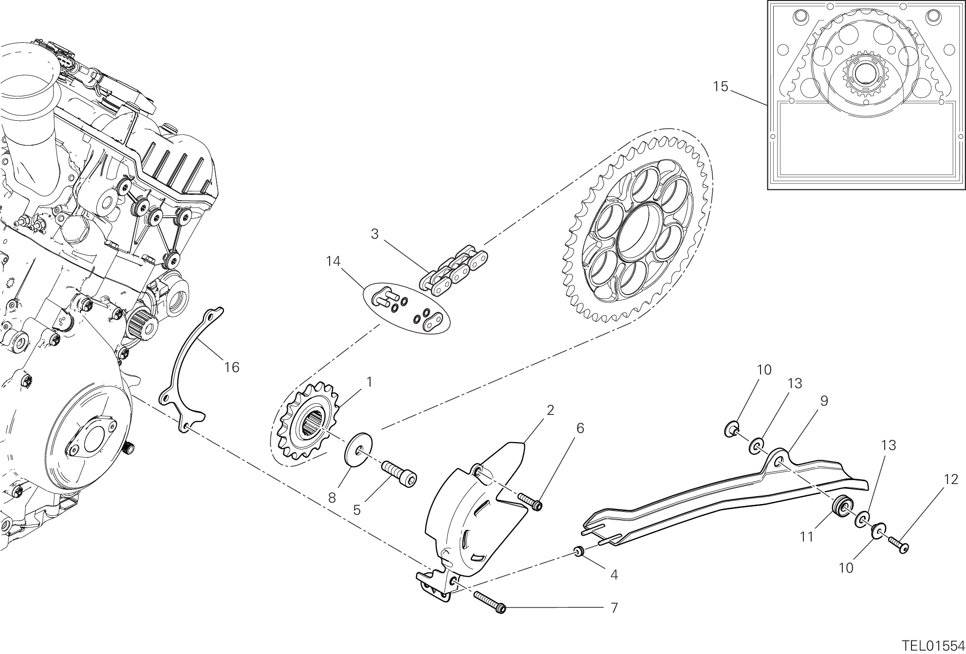17A PIGNON CHAINE POUR SUPERBIKE PANIGALE V4 2022