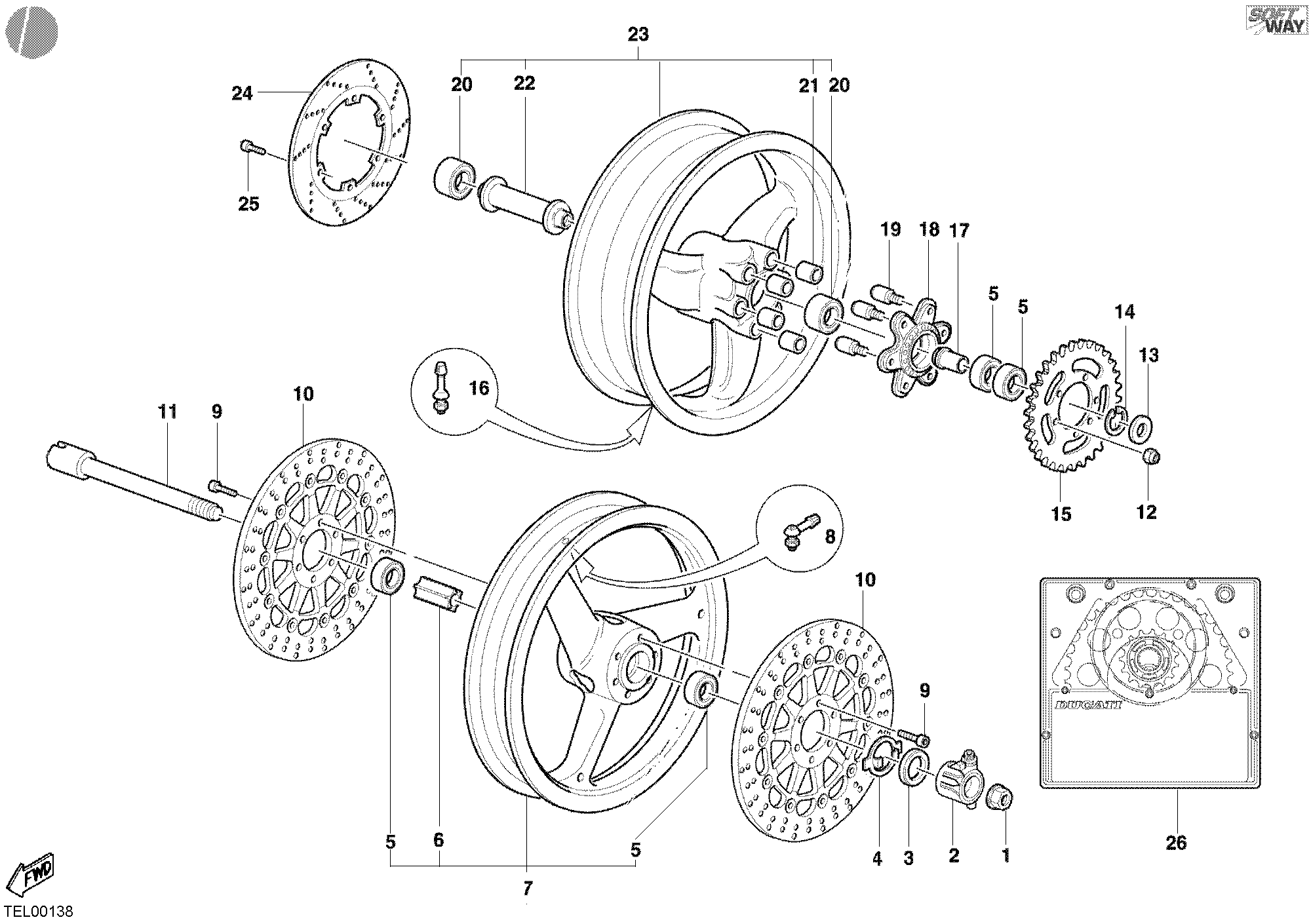 034 ROUES POUR SUPERSPORT 750 SS 2002
