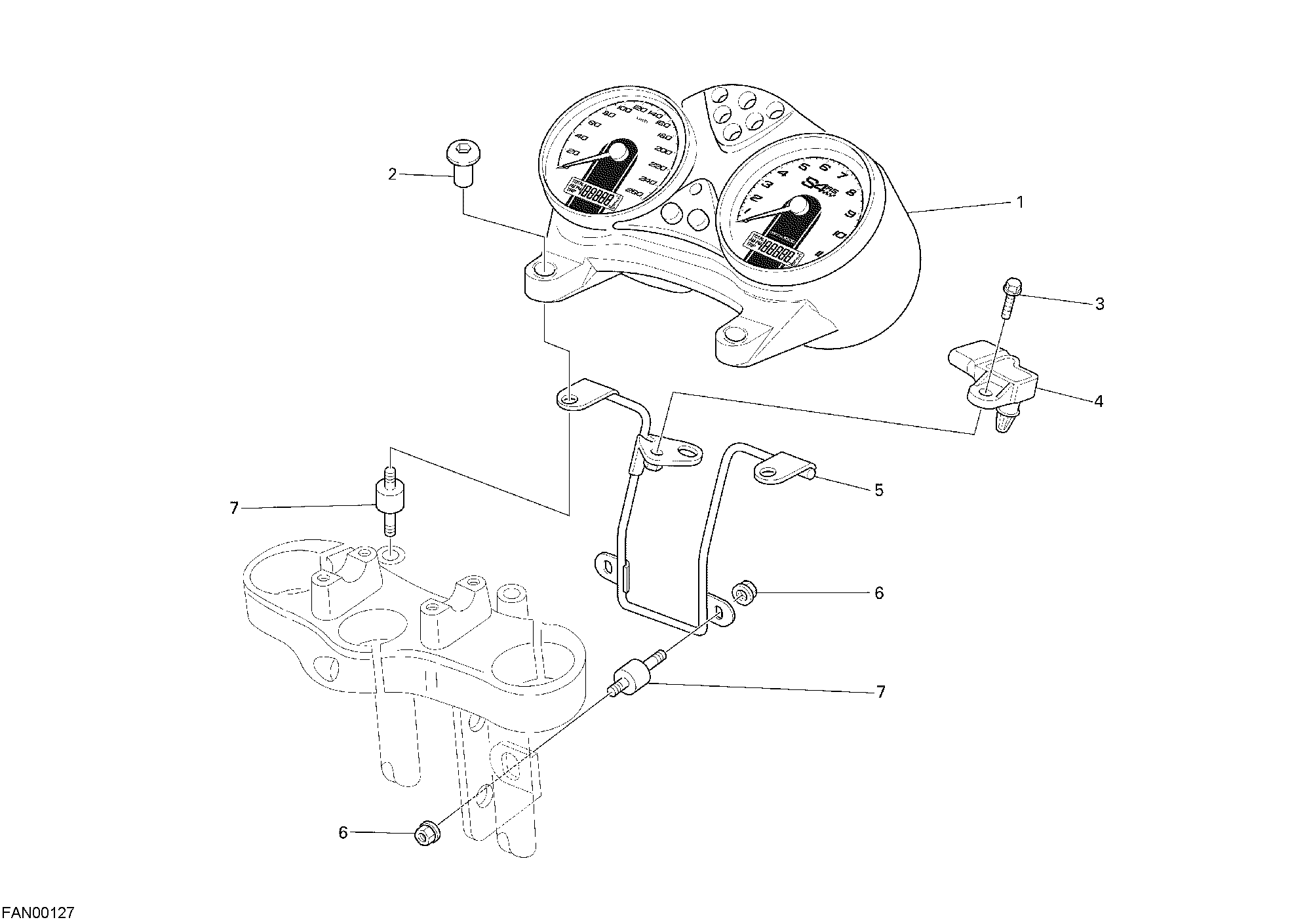 036 COMPTEURS POUR MONSTER S4RS 2007
