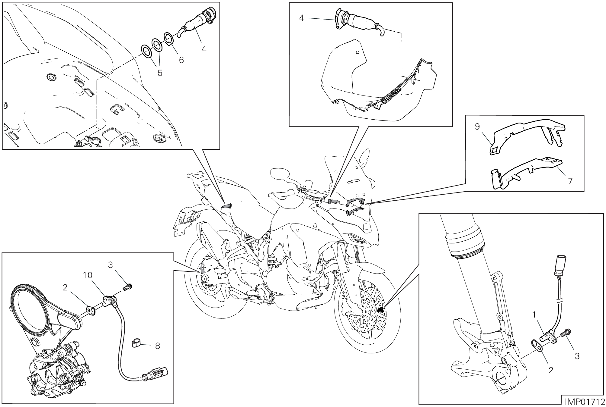 13F DISOISITIF ELECTRIQUES POUR MULTISTRADA V4 PIKES PEAK 2025