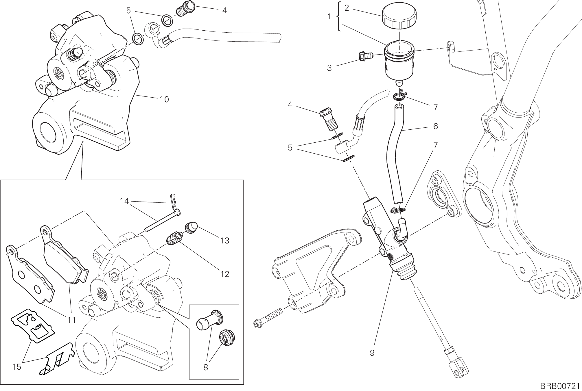 20D SYSTEME DE FREIN ARRIERE POUR SCRAMBLER DESERT SLED 2020