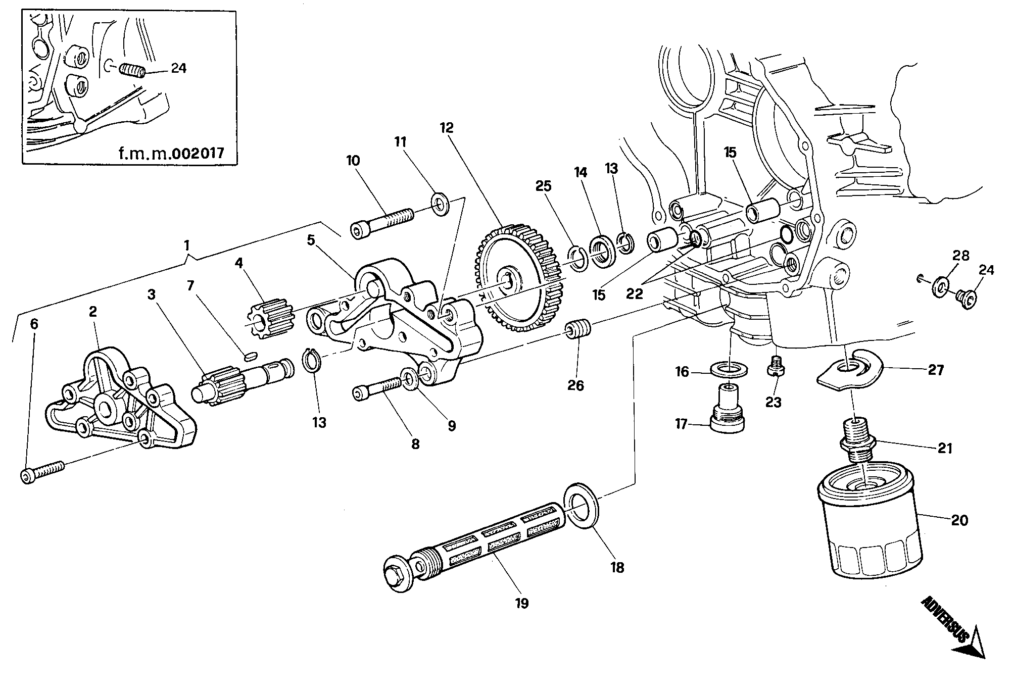 09A POMPE A HUILE FILTRE SP POUR SUPERBIKE 748 1996